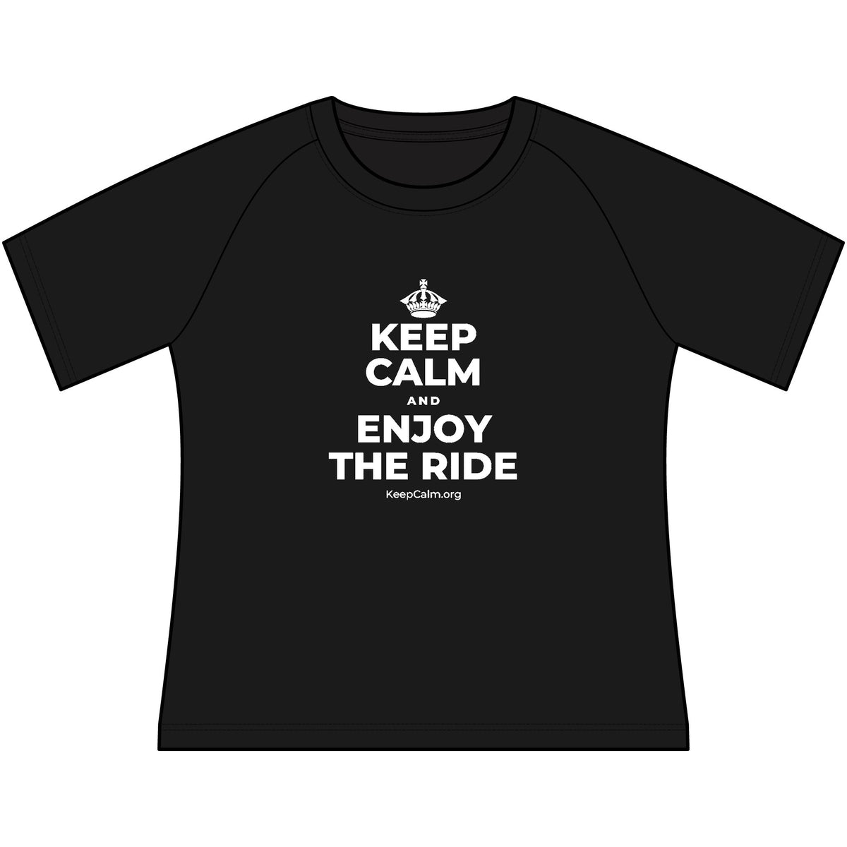 KEEP CALM AND ENJOY THE RIDE Women's Raglan Tee