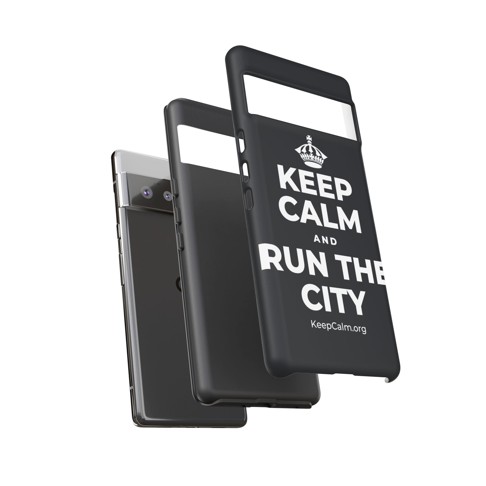 KEEP CALM AND RUN THE CITY Phone Case (Dark)