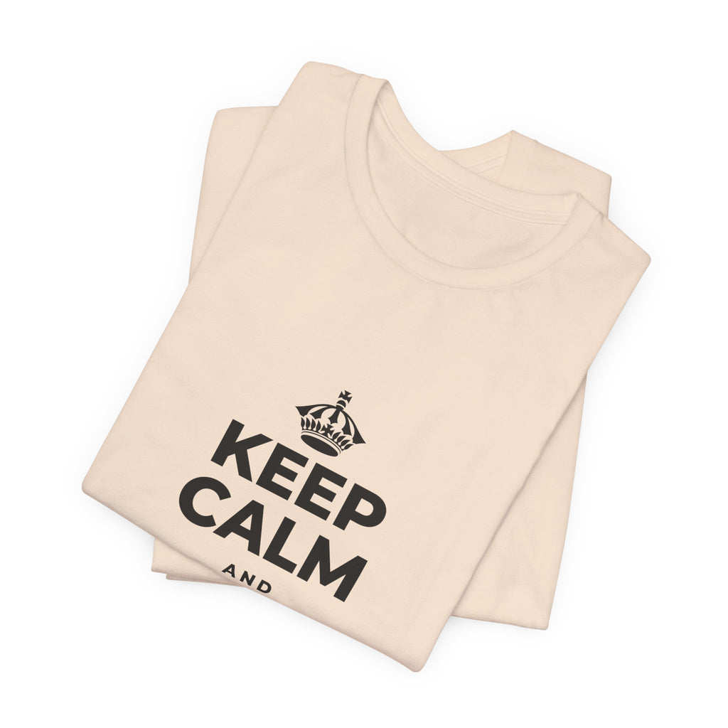 KEEP CALM AND KEEP DREAMING T-Shirt (Soft Cream–Heather Mauve)