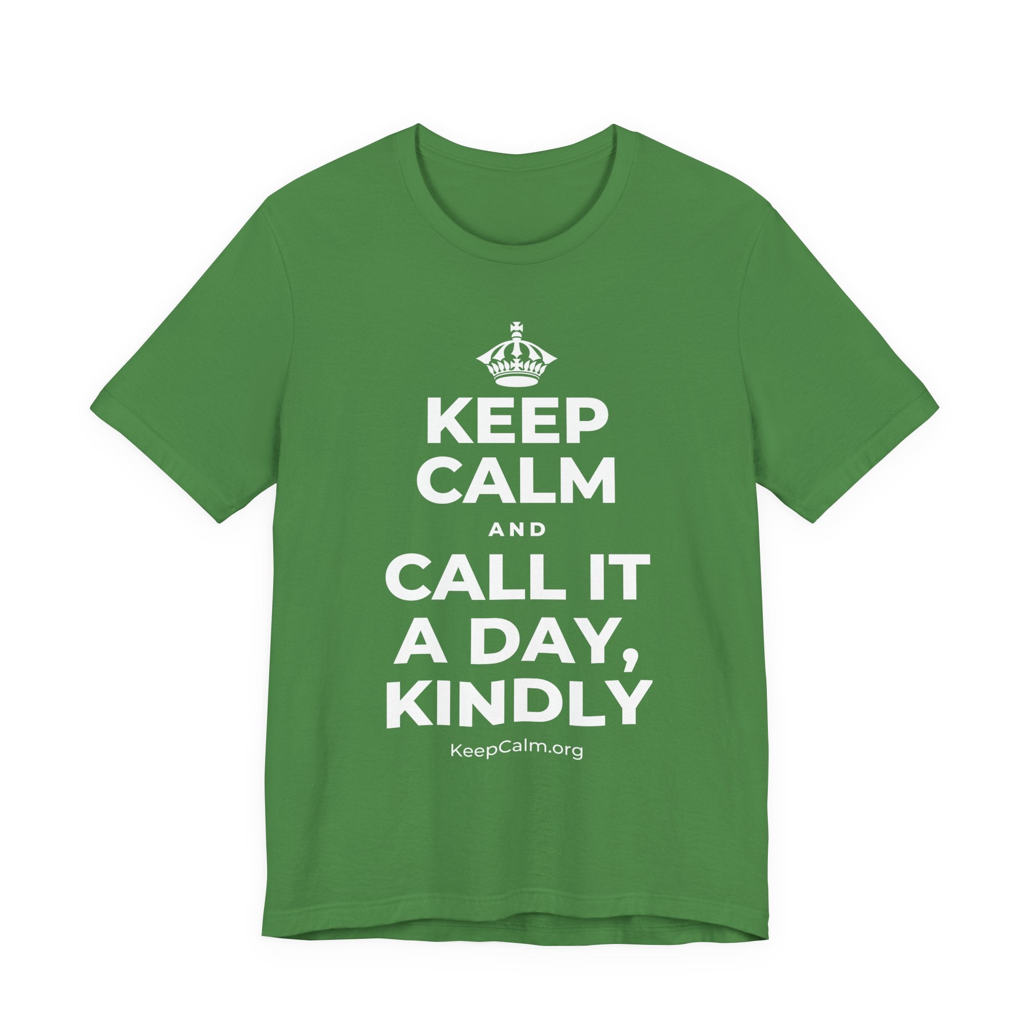 KEEP CALM AND CALL IT A DAY, KINDLY T-Shirt (Baby Blue–Silver)