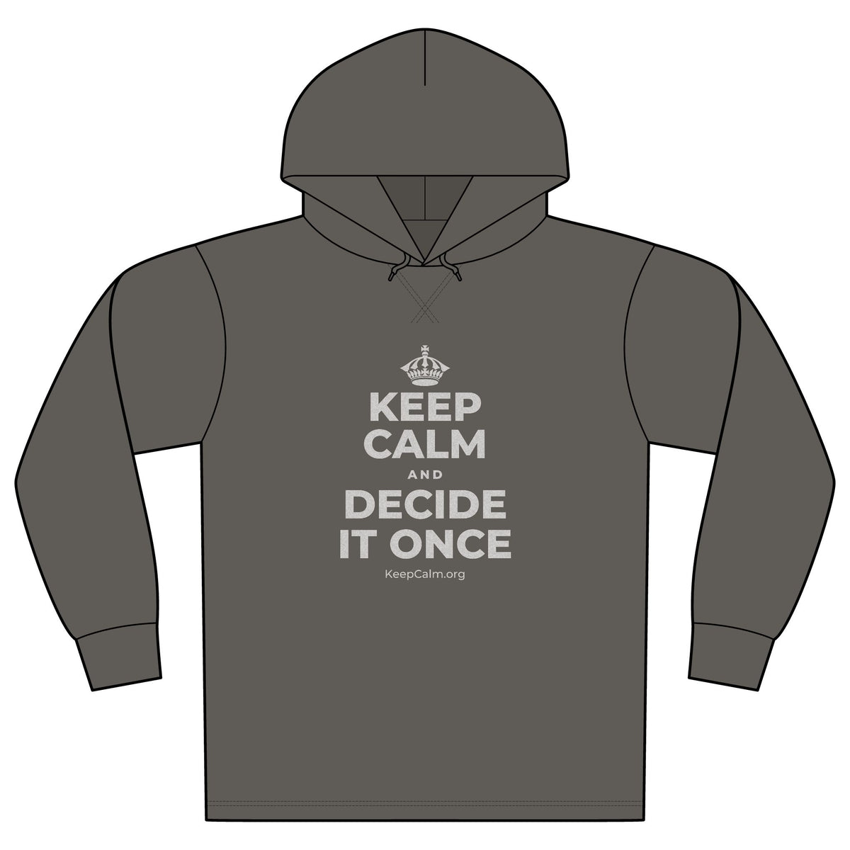 KEEP CALM AND DECIDE IT ONCE Organic Hoodie Tee