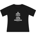 KEEP CALM AND FIND YOUR FREEDOM Women's Raglan Tee