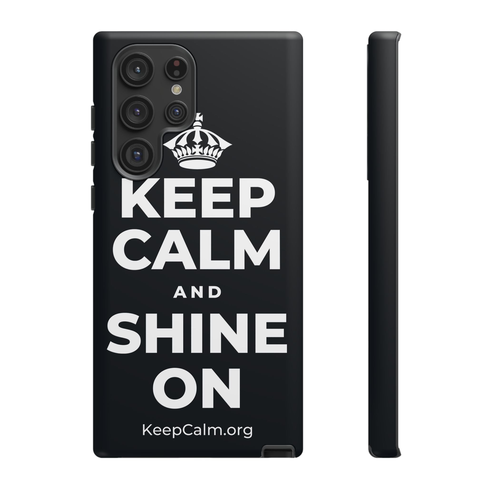 KEEP CALM AND SHINE ON Phone Case (Dark)