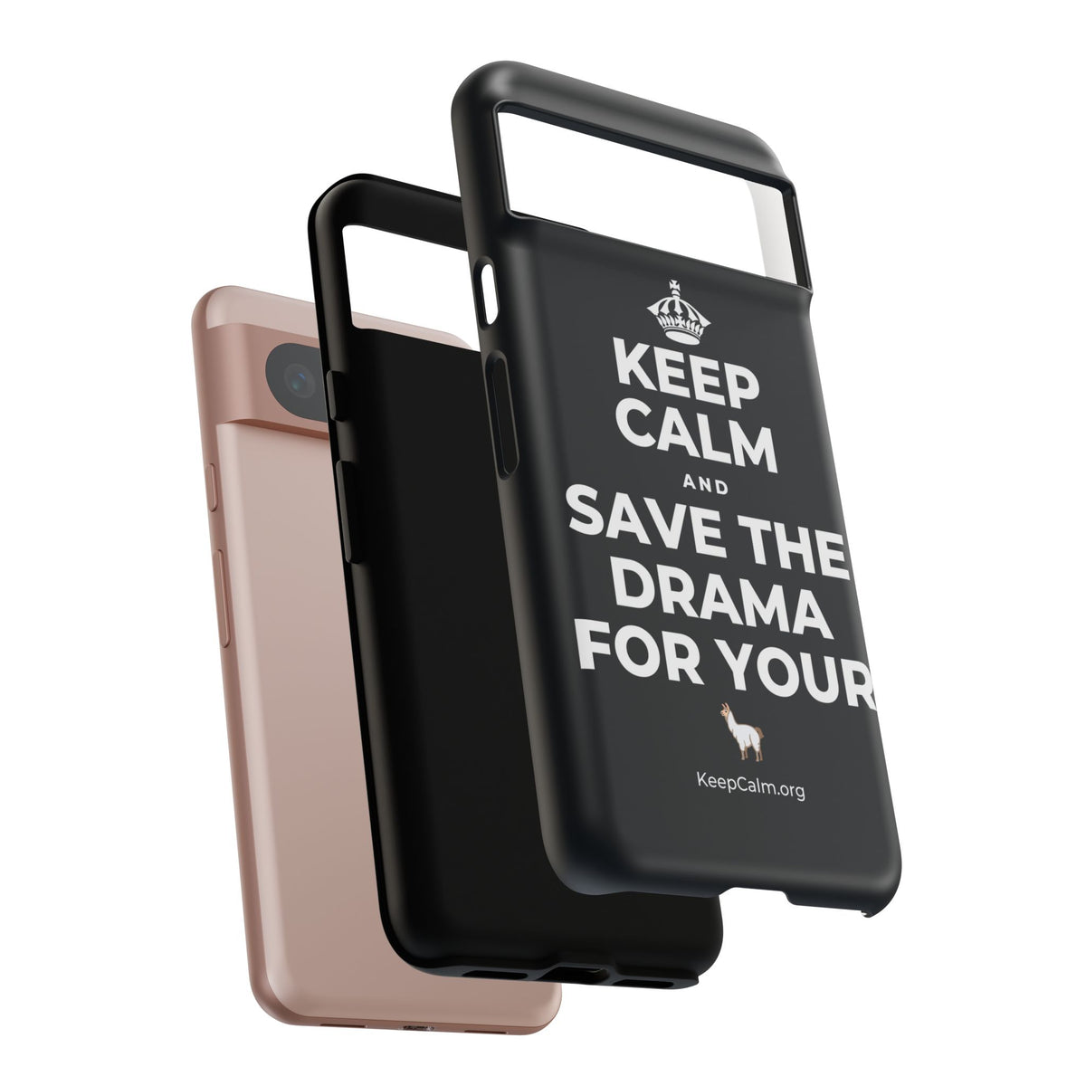 KEEP CALM AND SAVE THE DRAMA FOR YOUR 🦙 Phone Case (Dark)