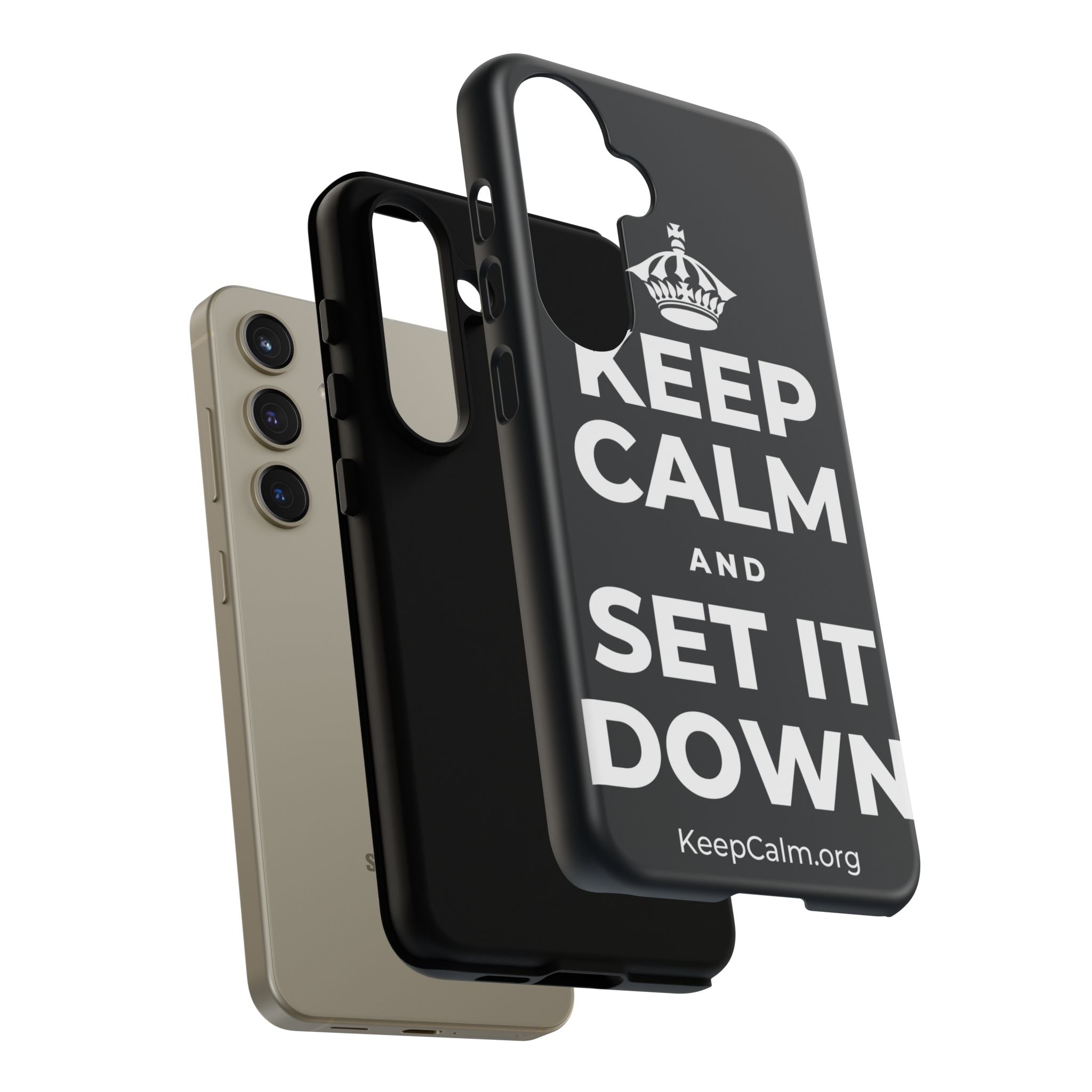 KEEP CALM AND SET IT DOWN Phone Case (Dark)