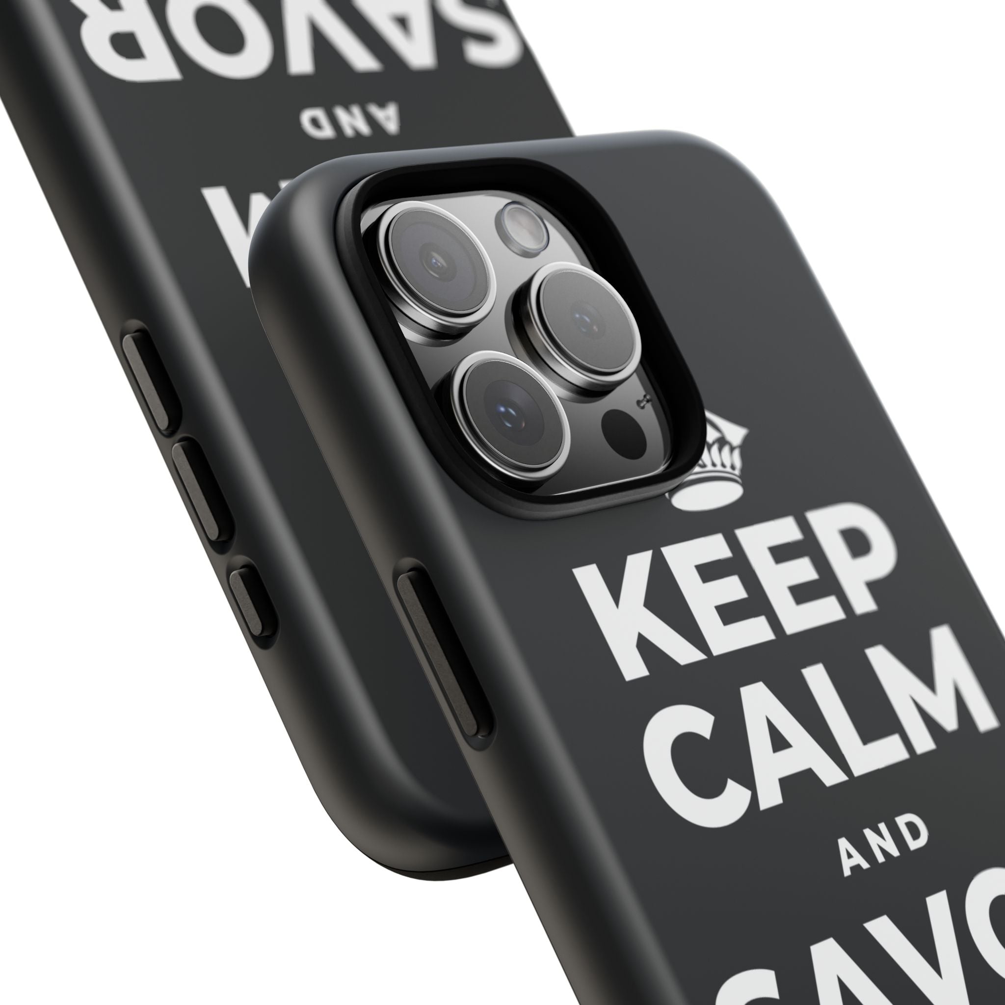 KEEP CALM AND SAVOR THE SIMPLE Phone Case (Dark)