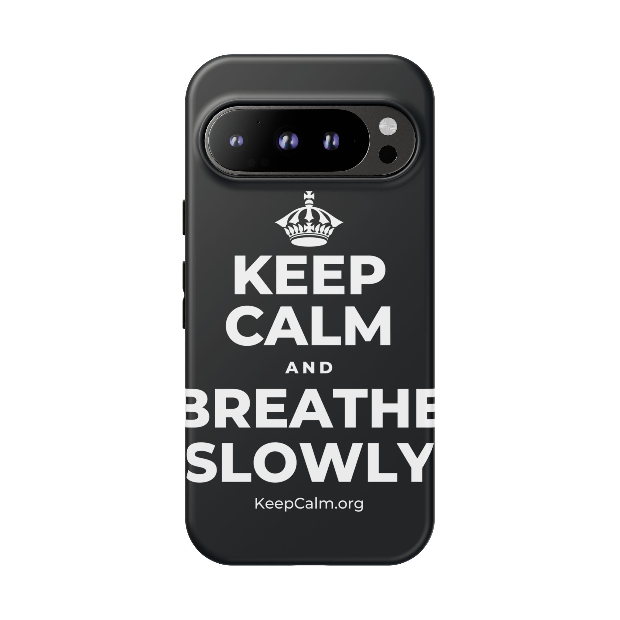 KEEP CALM AND BREATHE SLOWLY Phone Case (Dark)