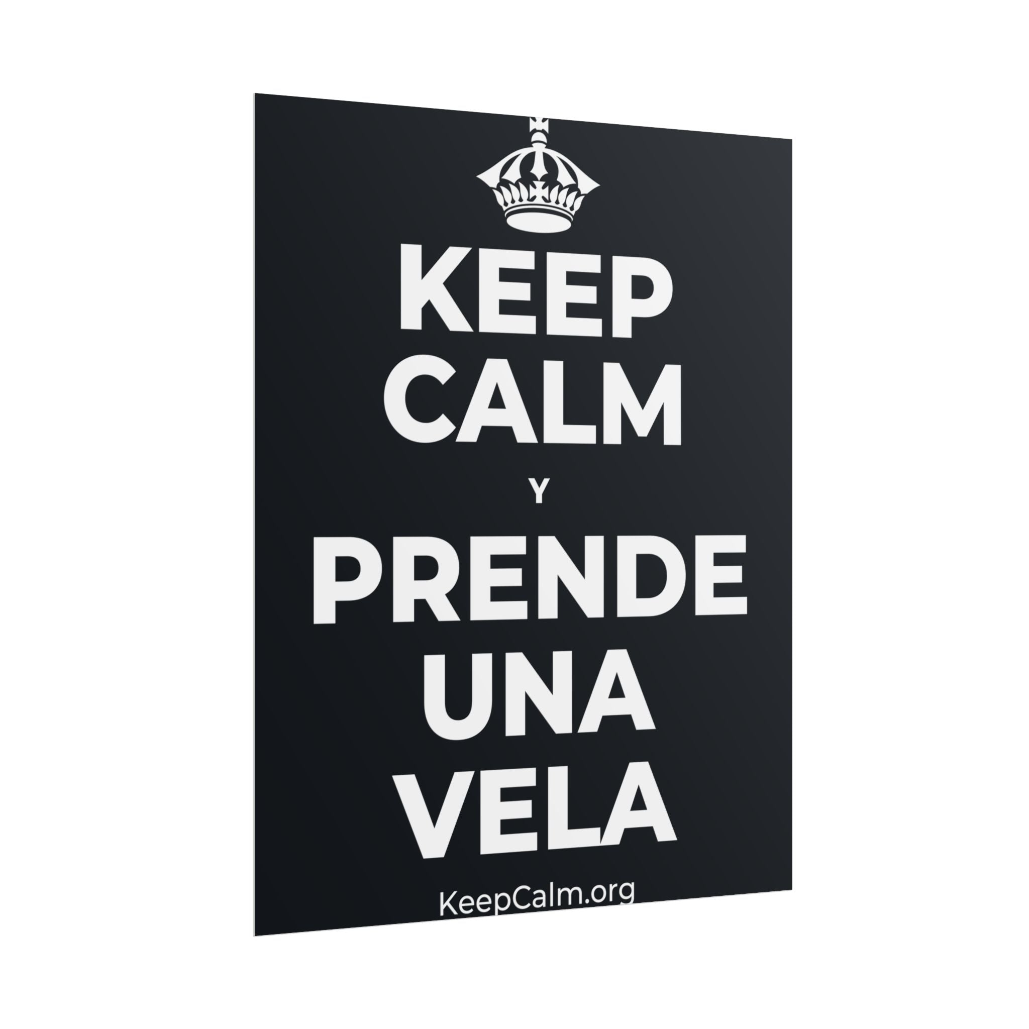 KEEP CALM Y PRENDE UNA VELA Poster (Dark)