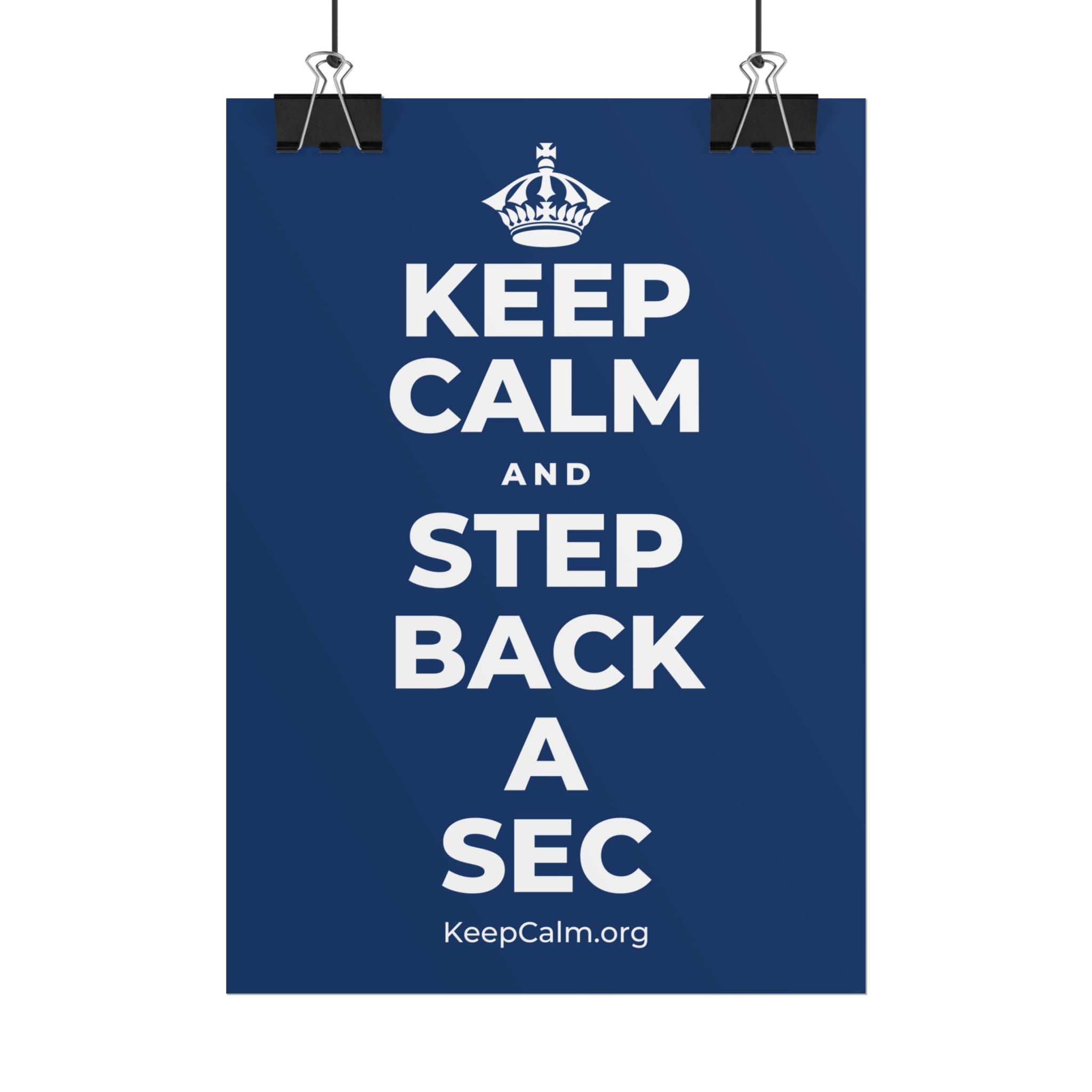 KEEP CALM AND STEP BACK A SEC Poster