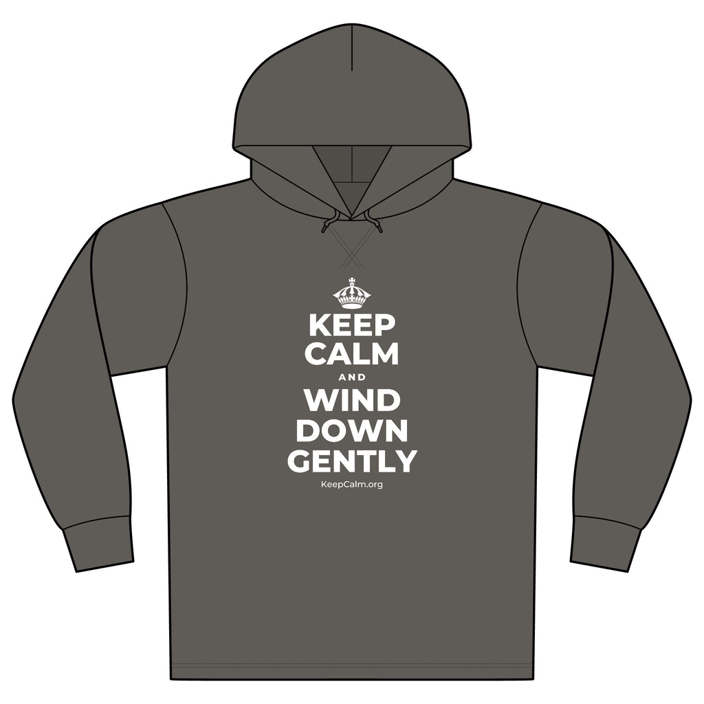 KEEP CALM AND WIND DOWN GENTLY Organic Hoodie Tee