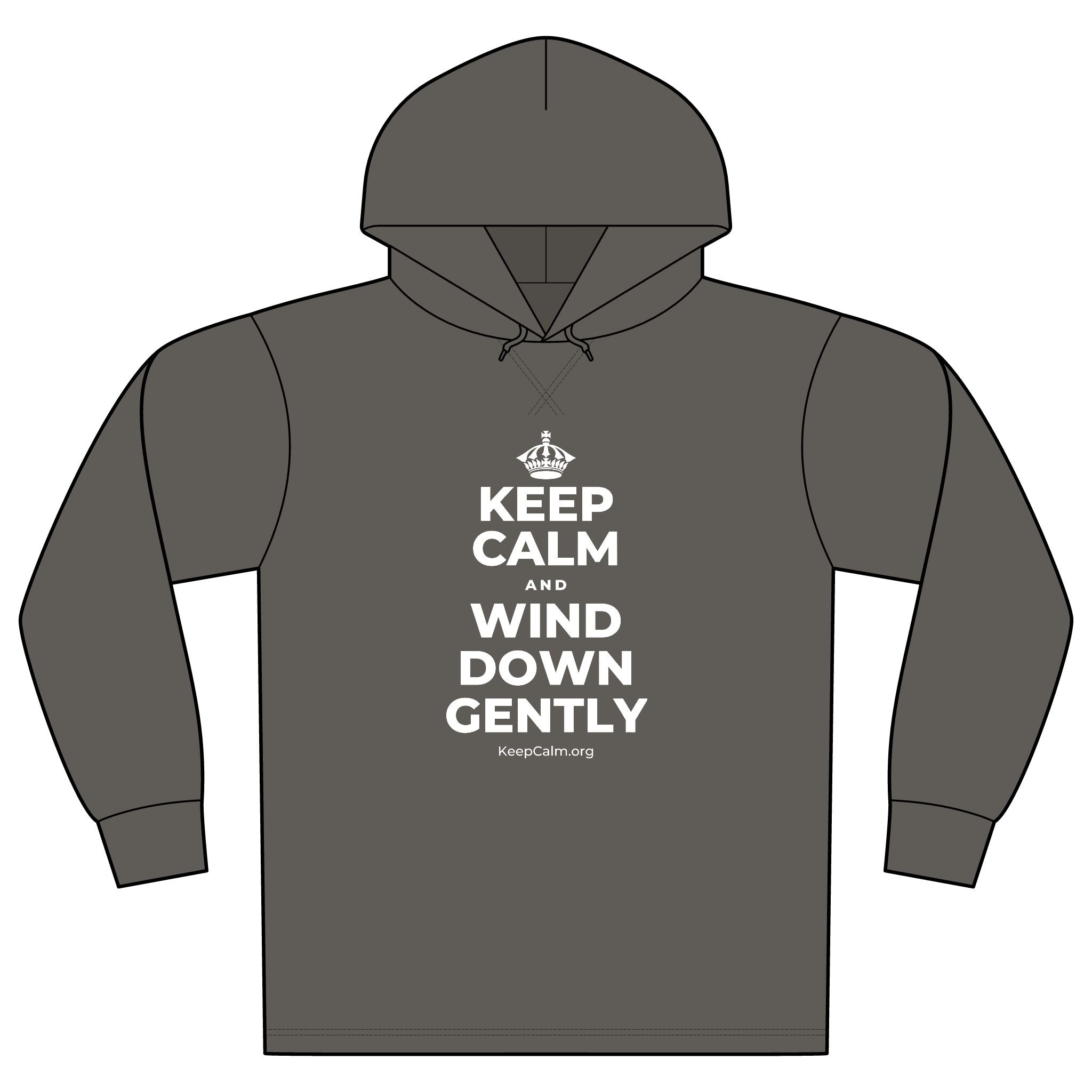 KEEP CALM AND WIND DOWN GENTLY Organic Hoodie Tee