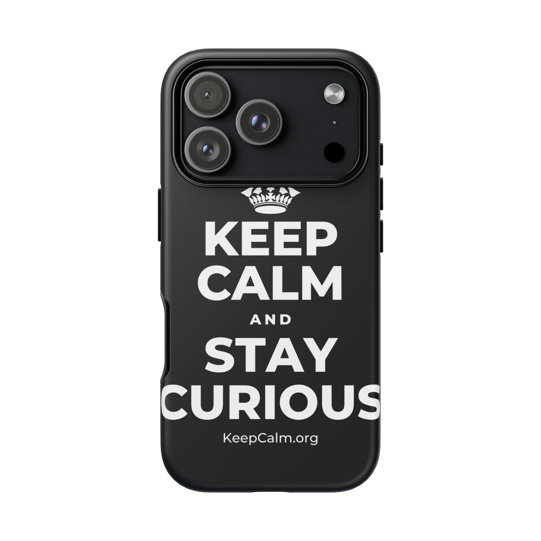 KEEP CALM AND STAY CURIOUS Phone Case (Dark)