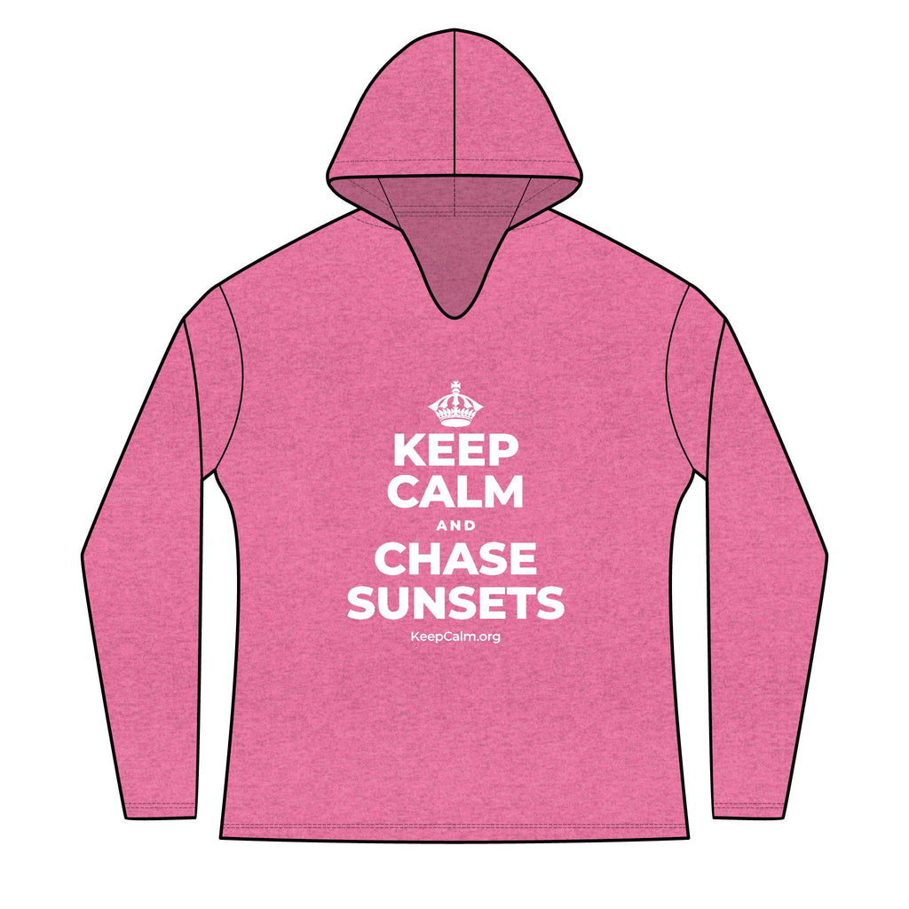KEEP CALM AND CHASE SUNSETS Women's Long Sleeve Hoodie