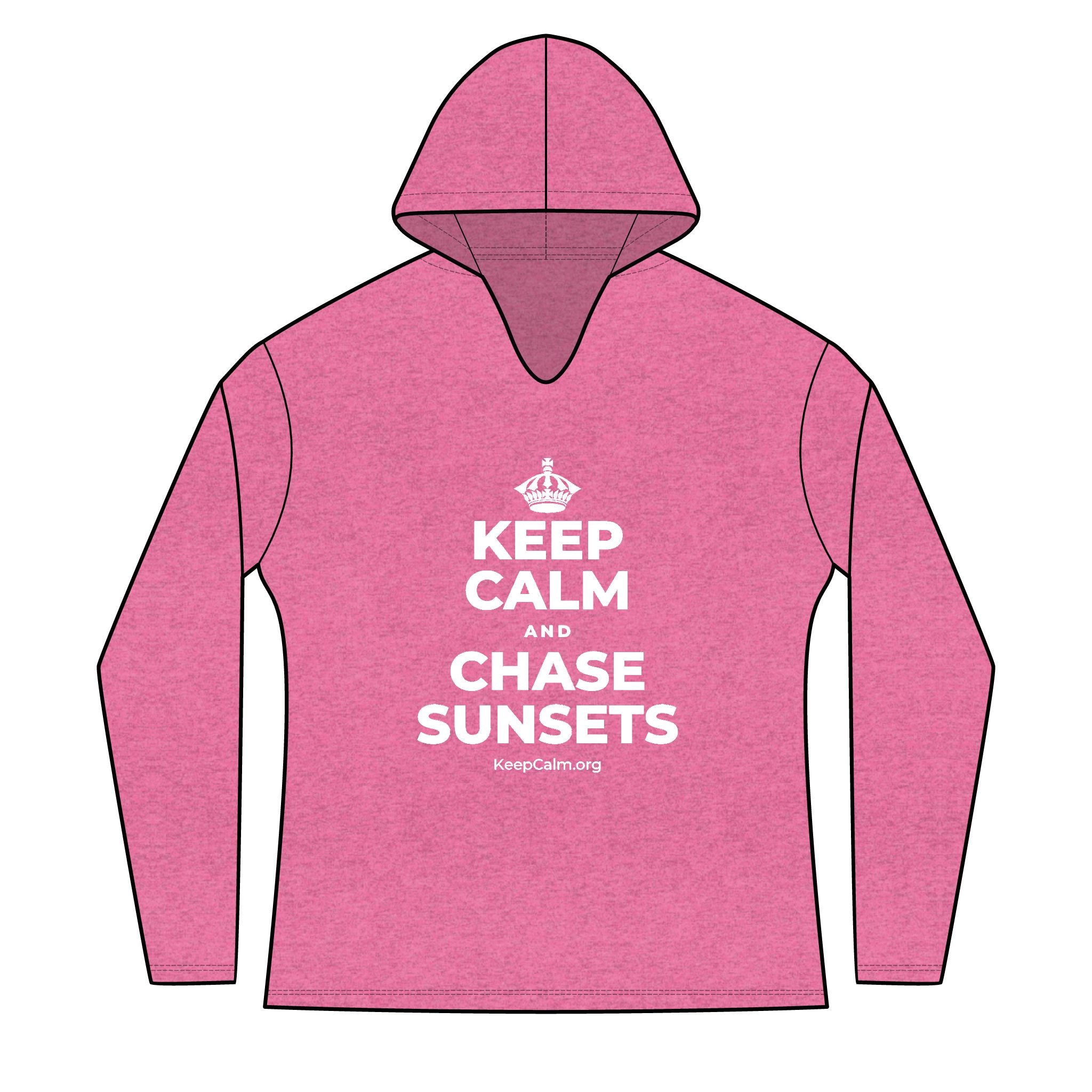 KEEP CALM AND CHASE SUNSETS Women's Long Sleeve Hoodie