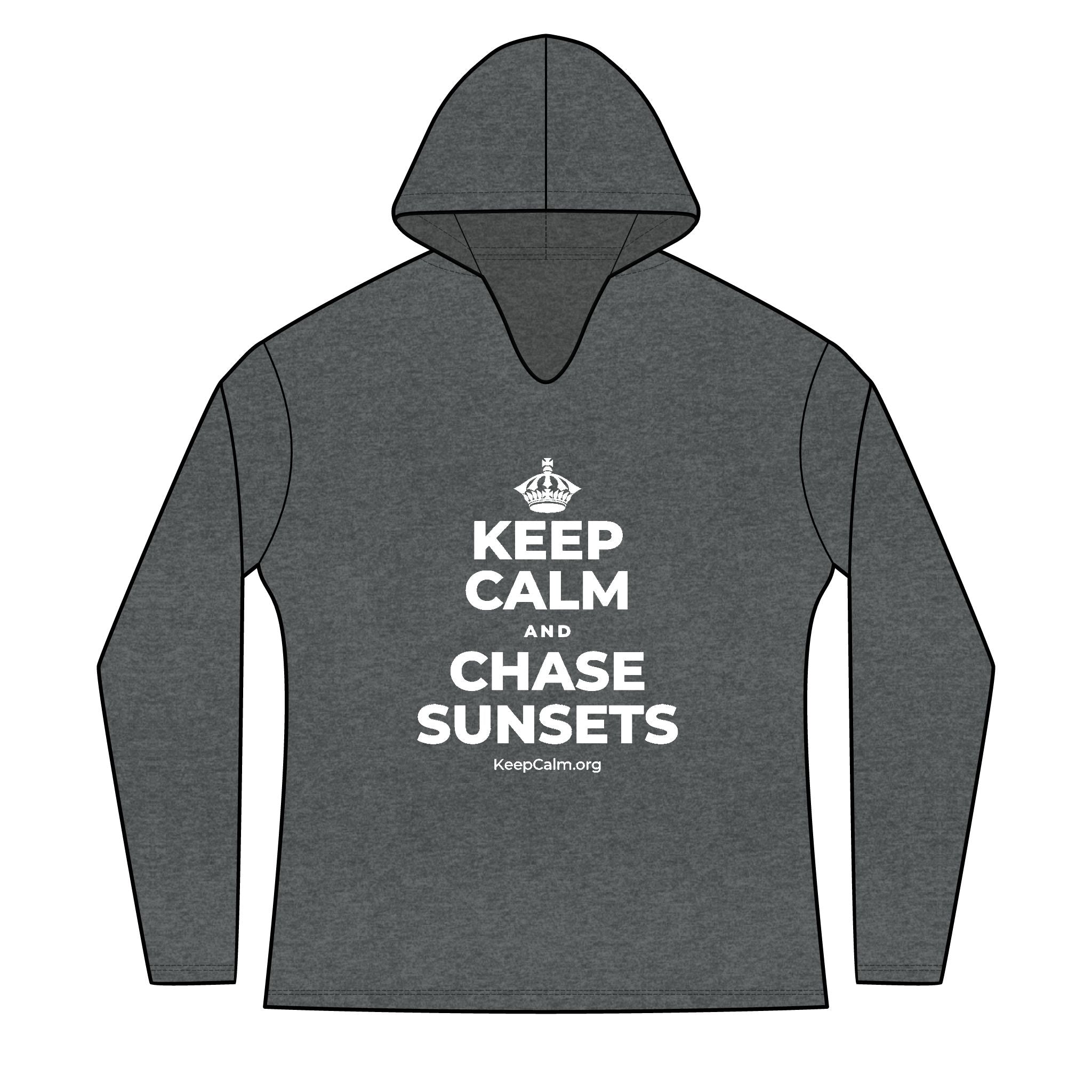 KEEP CALM AND CHASE SUNSETS Women's Long Sleeve Hoodie