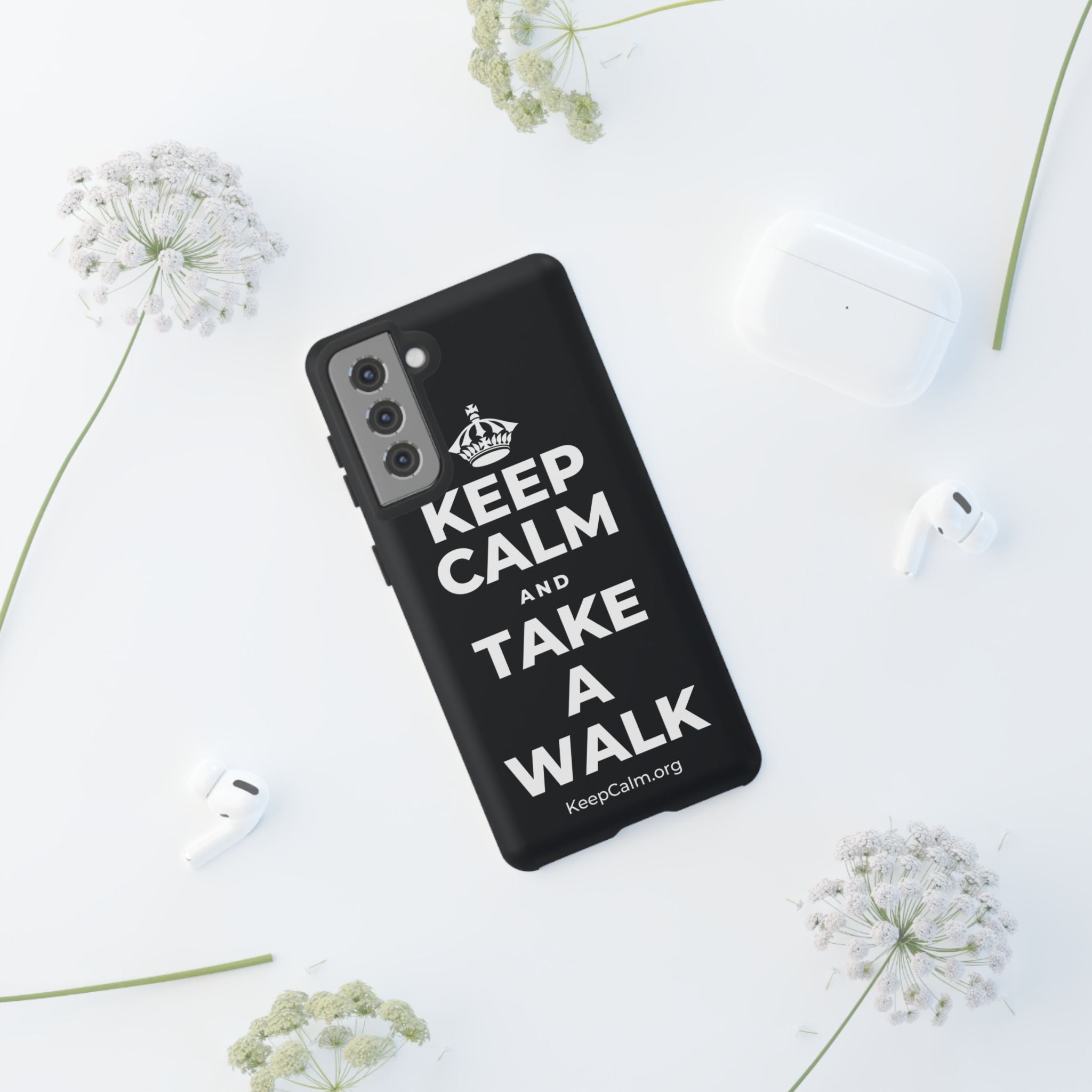 KEEP CALM AND TAKE A WALK Phone Case (Dark)