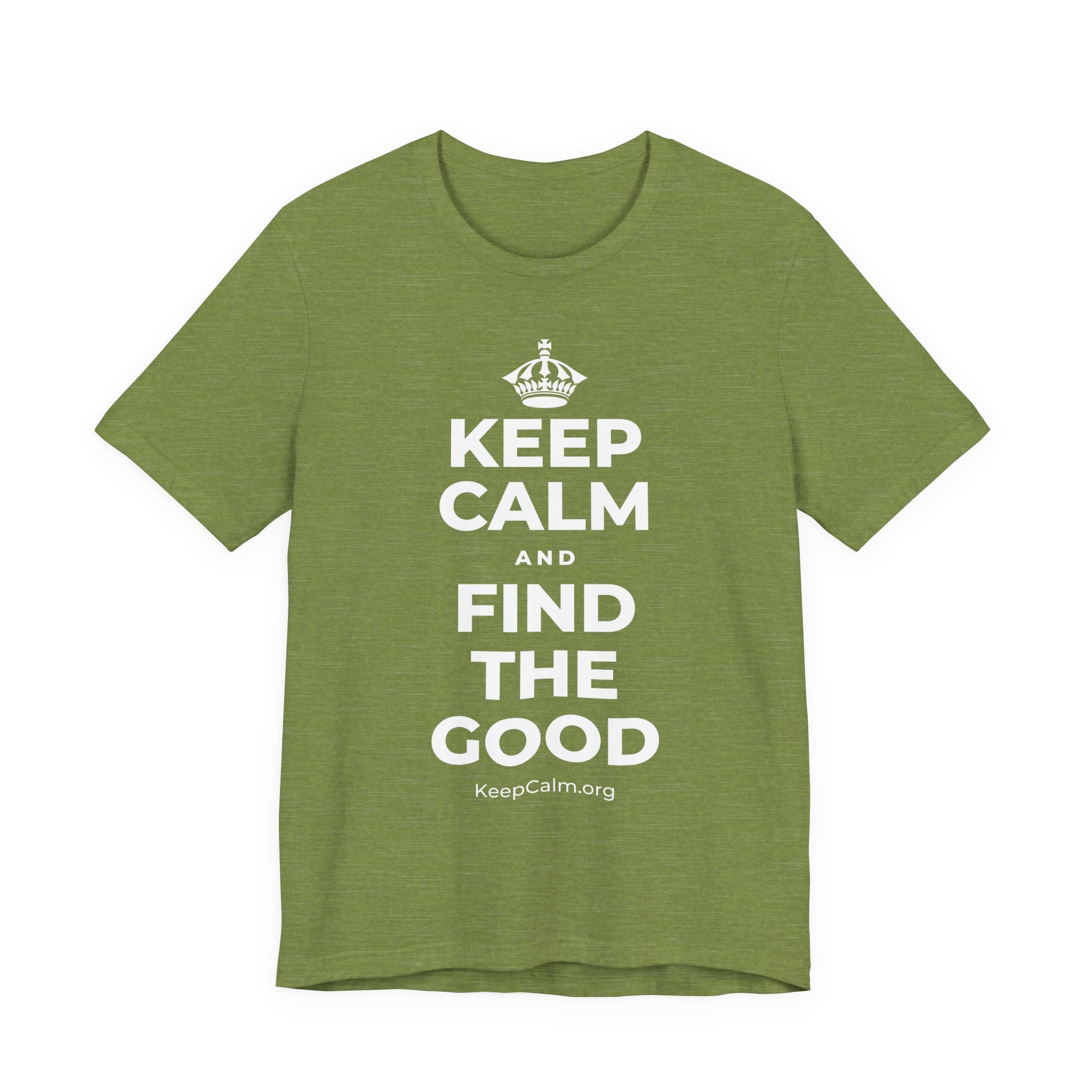 KEEP CALM AND FIND THE GOOD T-Shirt (Baby Blue–Silver)