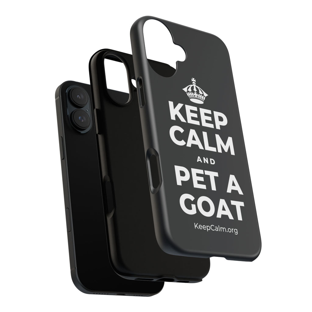 KEEP CALM AND PET A GOAT Phone Case (Dark)