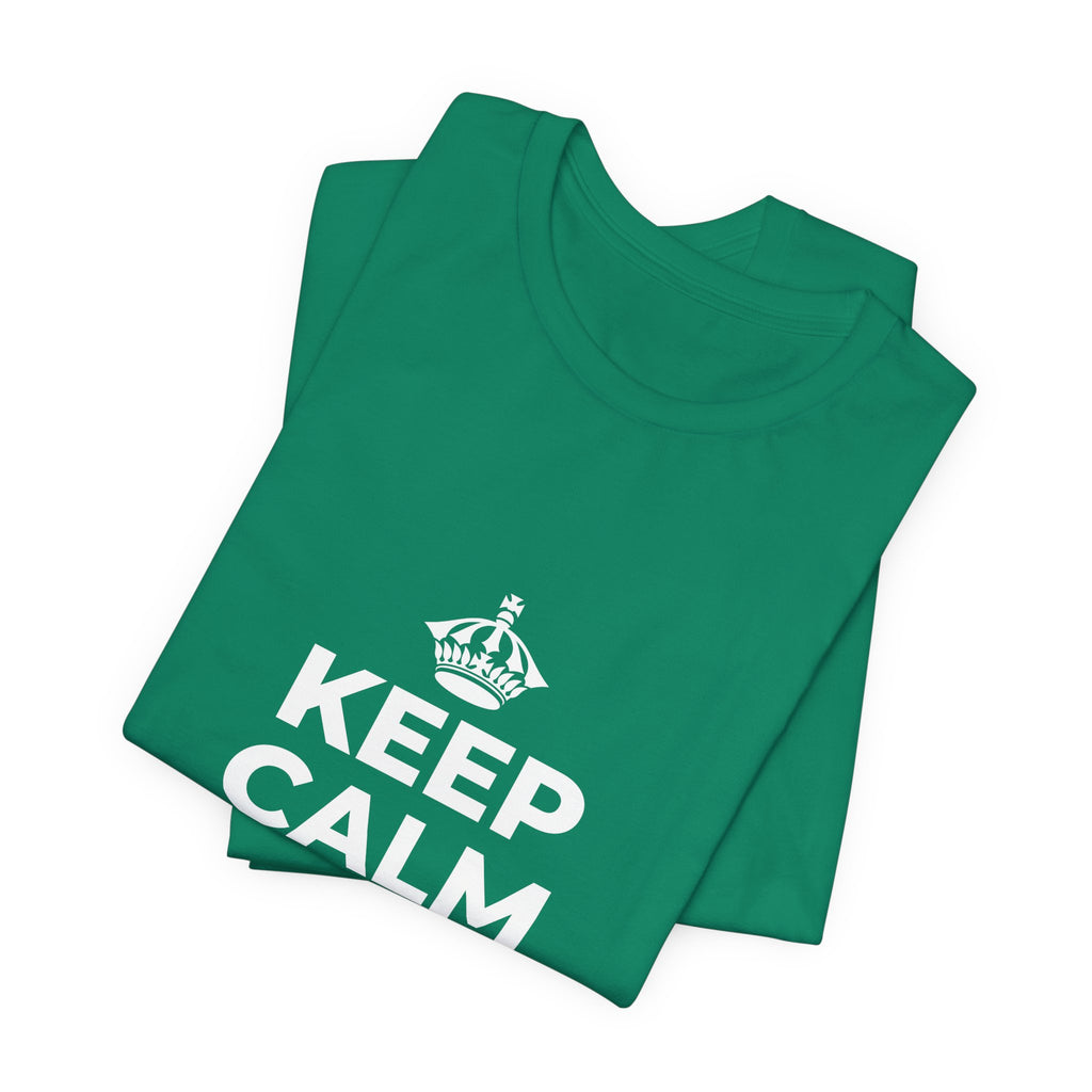 KEEP CALM AND BREATHE T-Shirt (White–Asphalt)