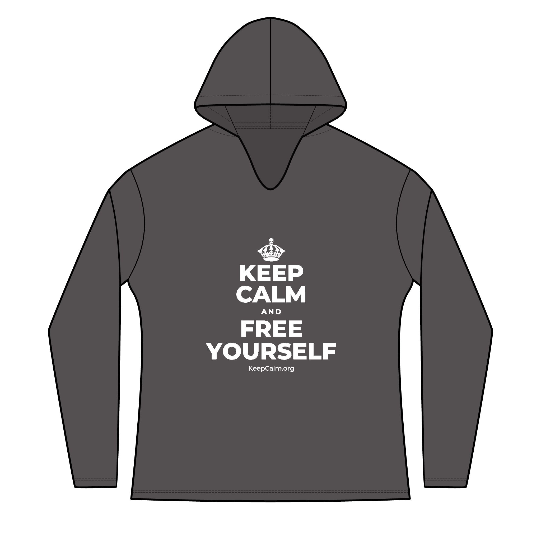KEEP CALM AND FREE YOURSELF Women's Long Sleeve Hoodie