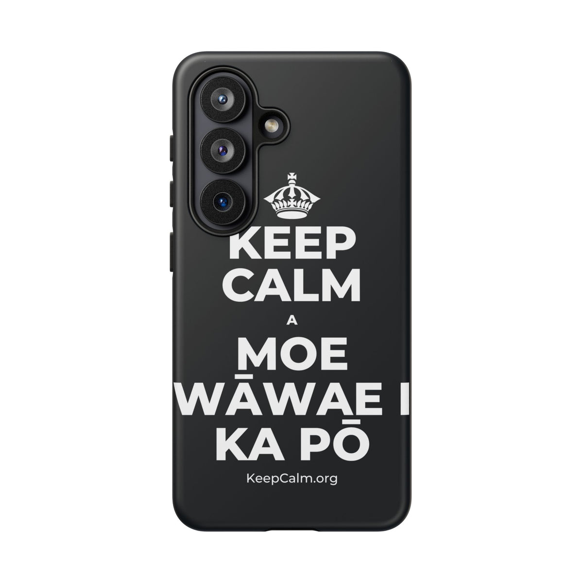 KEEP CALM A MOE WĀWAE I KA PŌ Phone Case (Dark)
