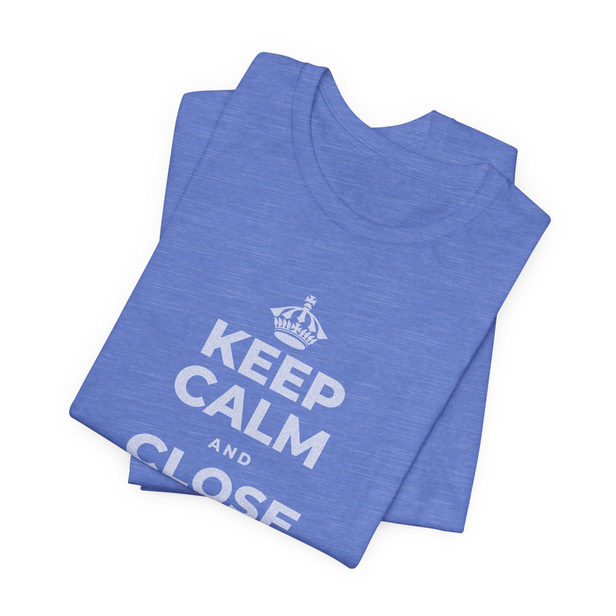 KEEP CALM AND CLOSE YOUR EYES A MOMENT T-Shirt (Soft Cream–Heather Mauve)