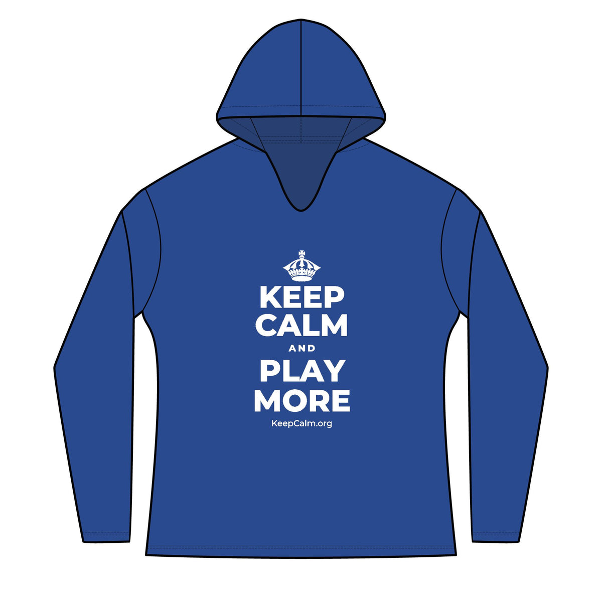 KEEP CALM AND PLAY MORE Women's Long Sleeve Hoodie