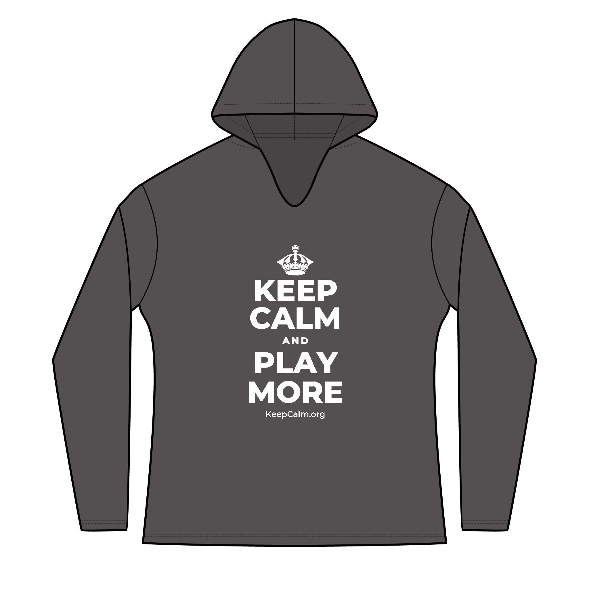 KEEP CALM AND PLAY MORE Women's Long Sleeve Hoodie