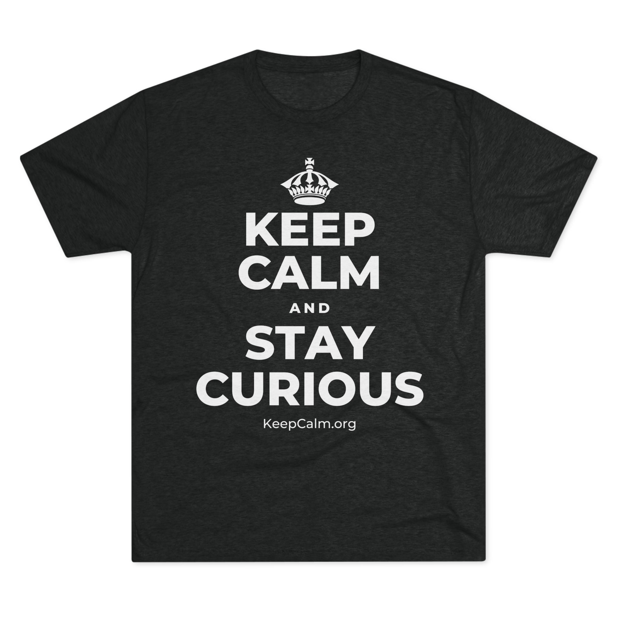 KEEP CALM AND STAY CURIOUS Tri-Blend Tee