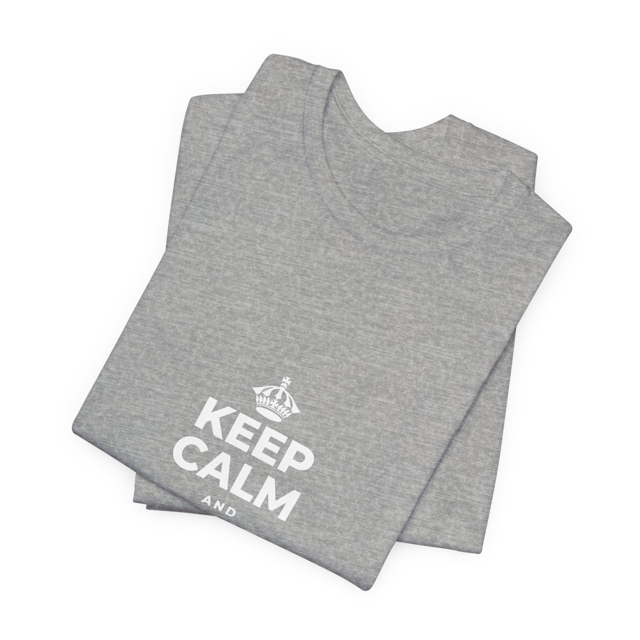 KEEP CALM AND STAY UNBOTHERED T-Shirt (White–Asphalt)