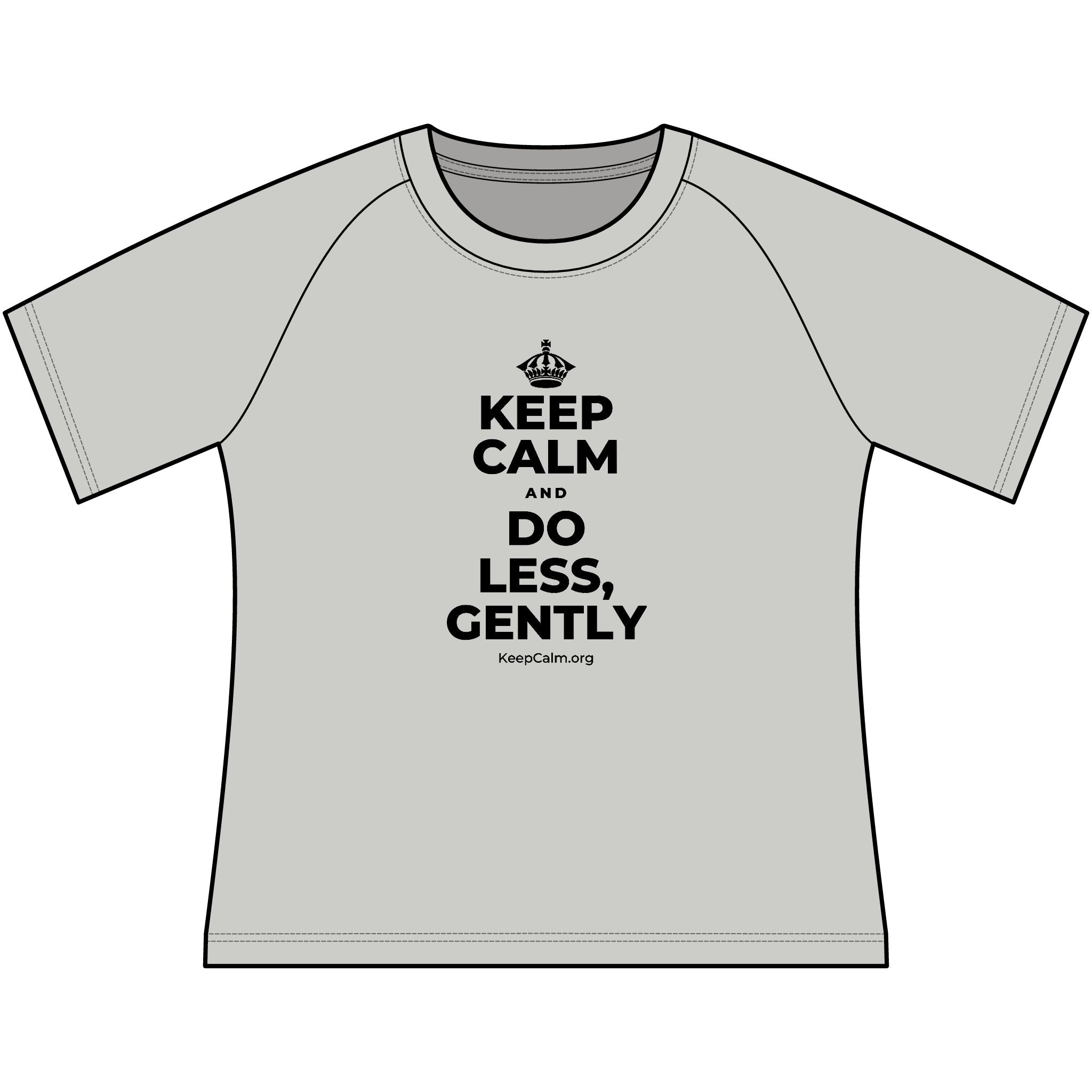 KEEP CALM AND DO LESS, GENTLY Women's Raglan Tee