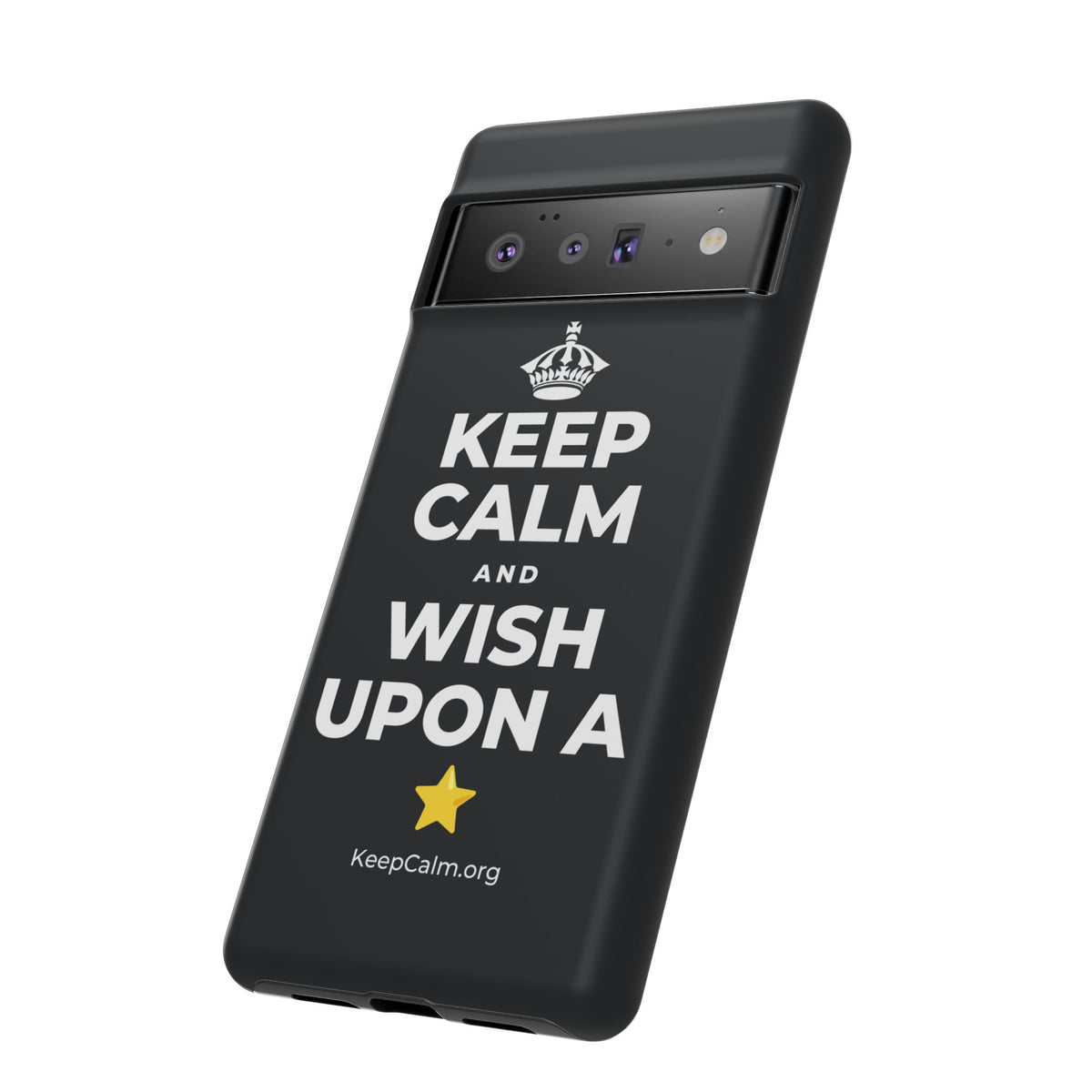 KEEP CALM AND WISH UPON A ⭐ Phone Case (Dark)