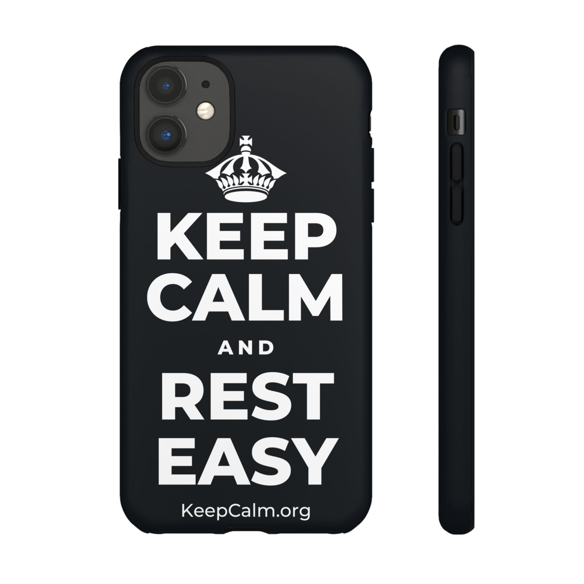 KEEP CALM AND REST EASY Phone Case (Dark)