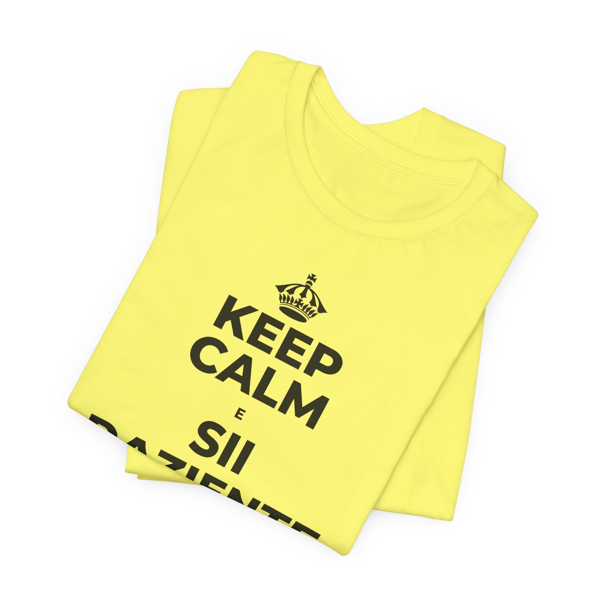 KEEP CALM E SII PAZIENTE CON LE NUOVE ABITUDINI T-Shirt (Soft Cream–Heather Mauve)