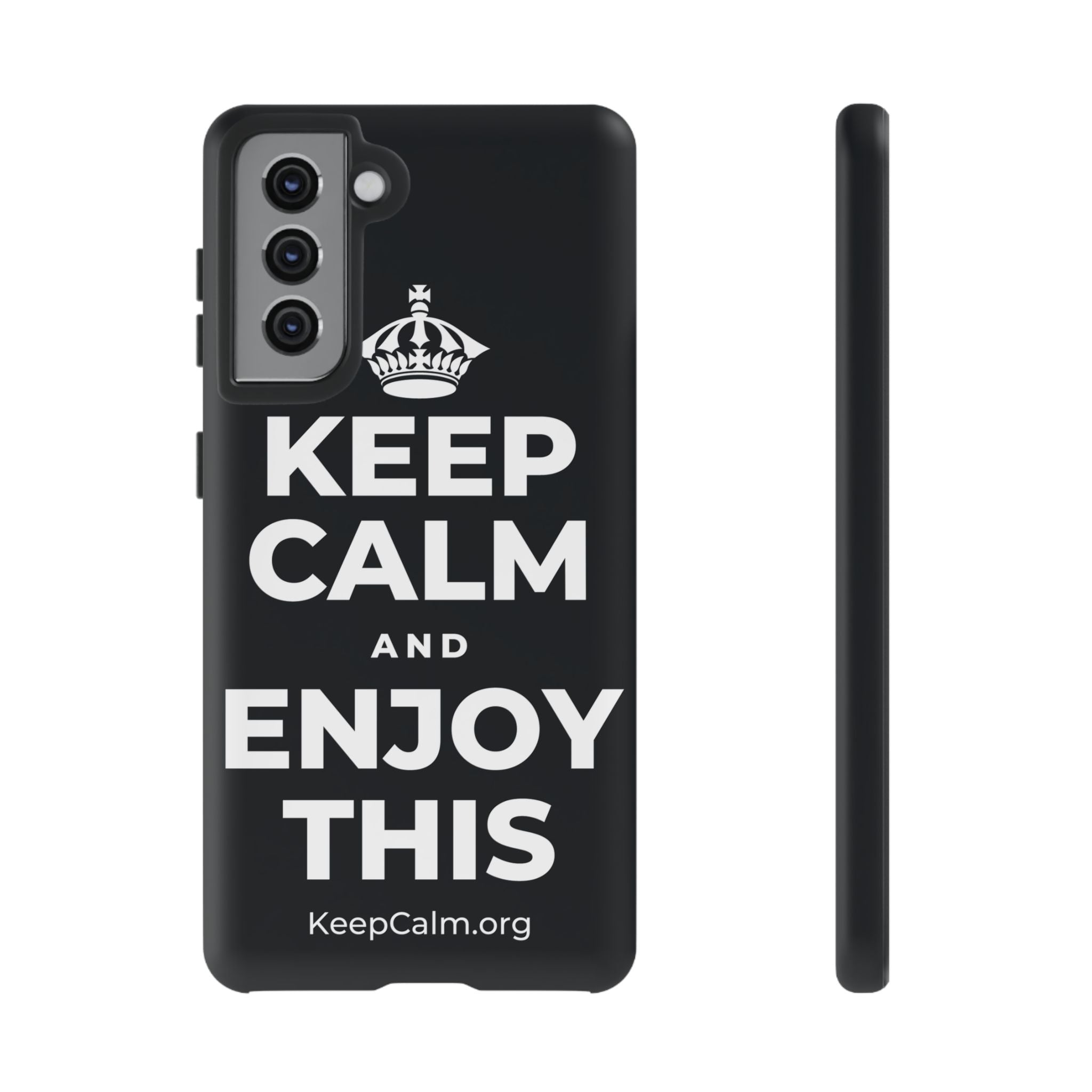 KEEP CALM AND ENJOY THIS Phone Case (Dark)