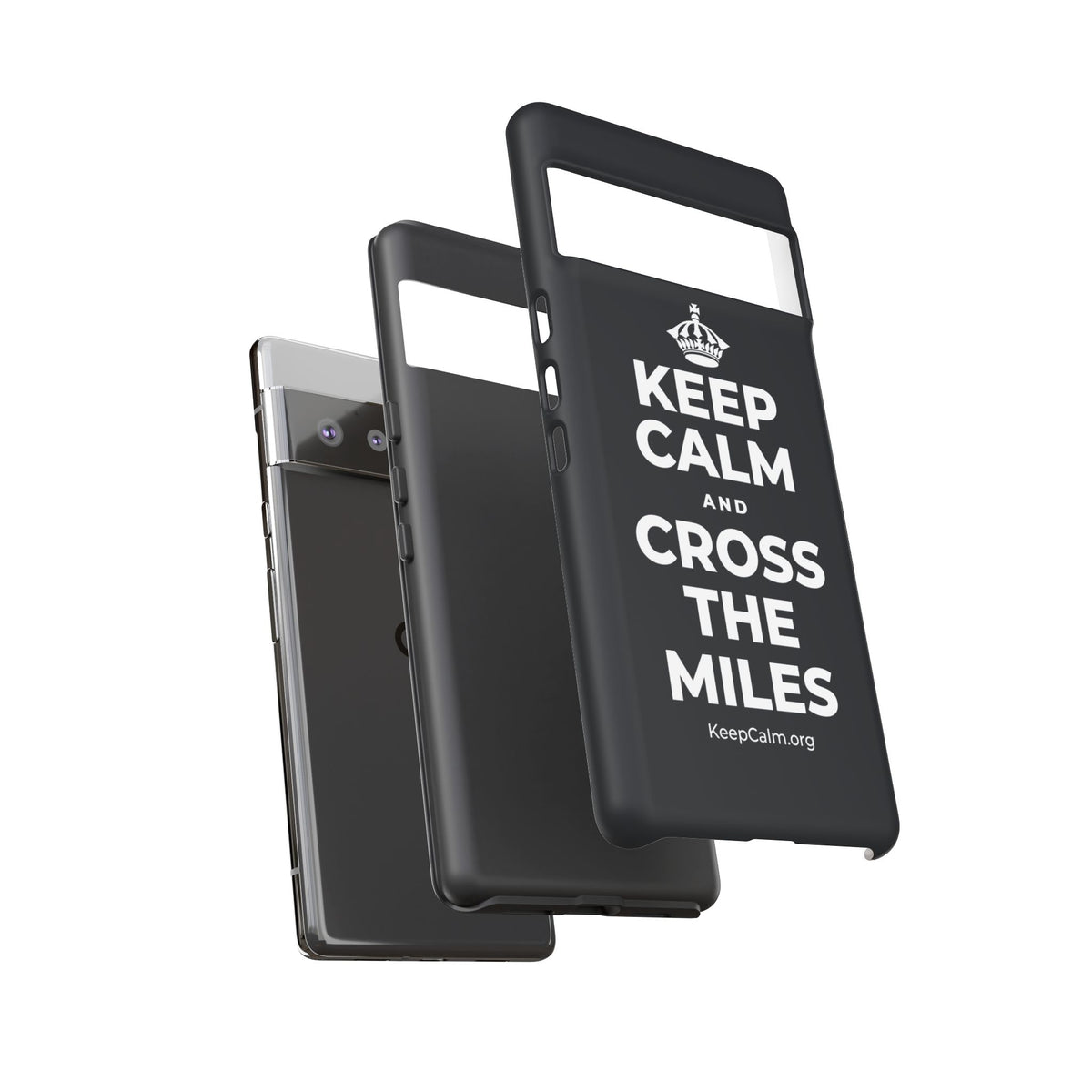 KEEP CALM AND CROSS THE MILES Phone Case (Dark)