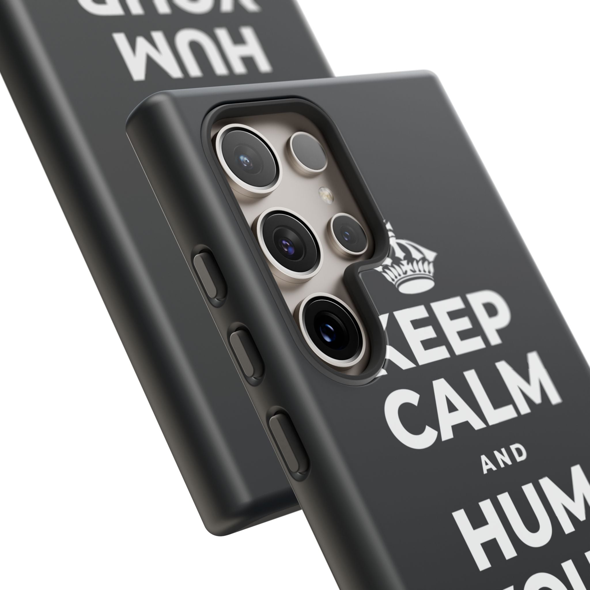 KEEP CALM AND HUM YOUR FAVORITE TUNE Phone Case (Dark)