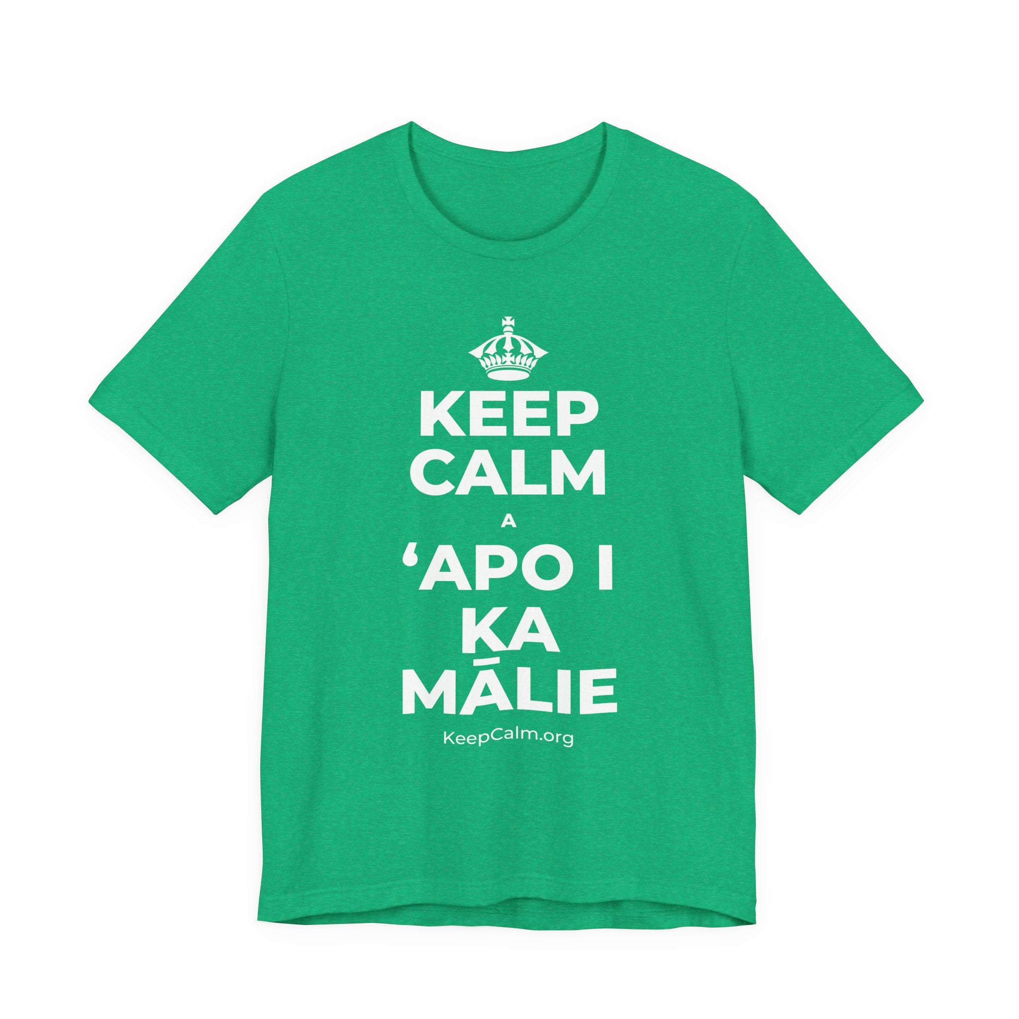 KEEP CALM A ʻAPO I KA MĀLIE T-Shirt (Baby Blue–Silver)