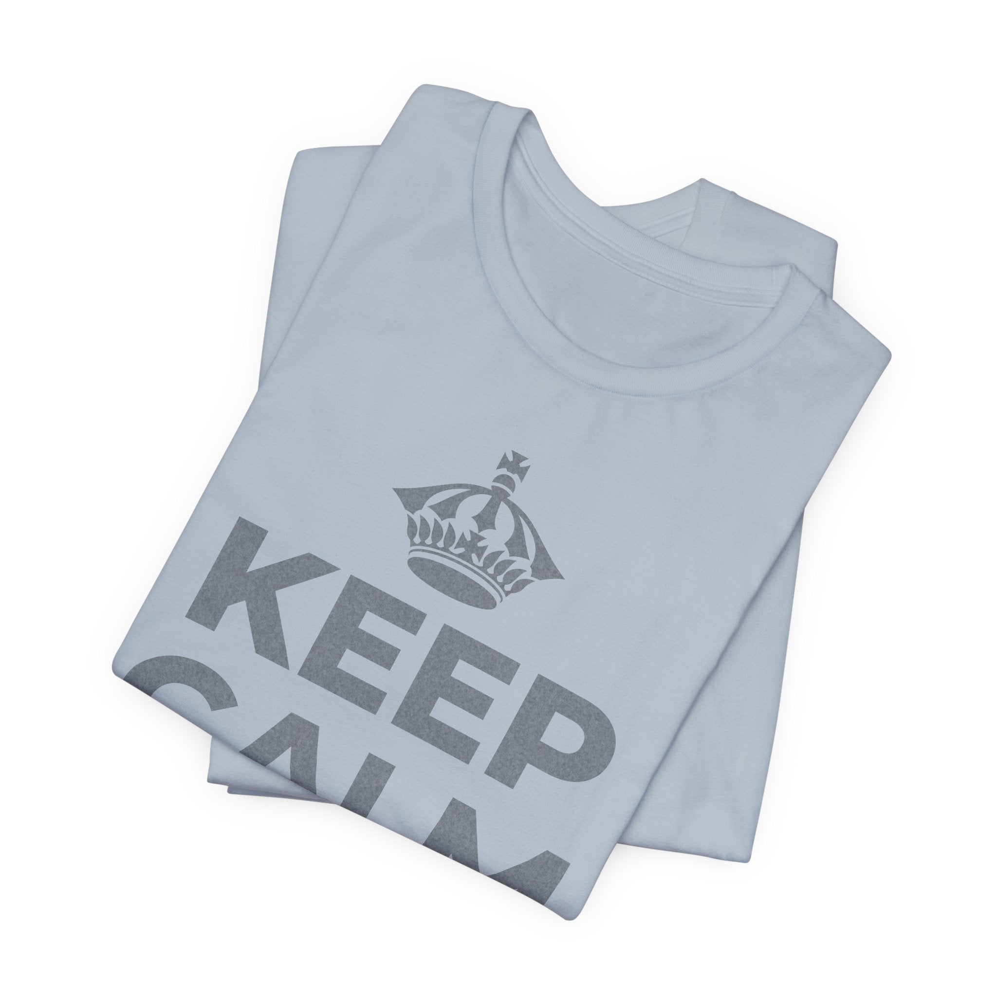 KEEP CALM AND 相信好事正在路上 T-Shirt (White–Asphalt)
