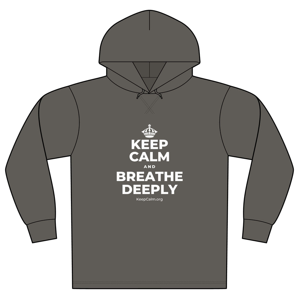 KEEP CALM AND BREATHE DEEPLY Organic Hoodie Tee