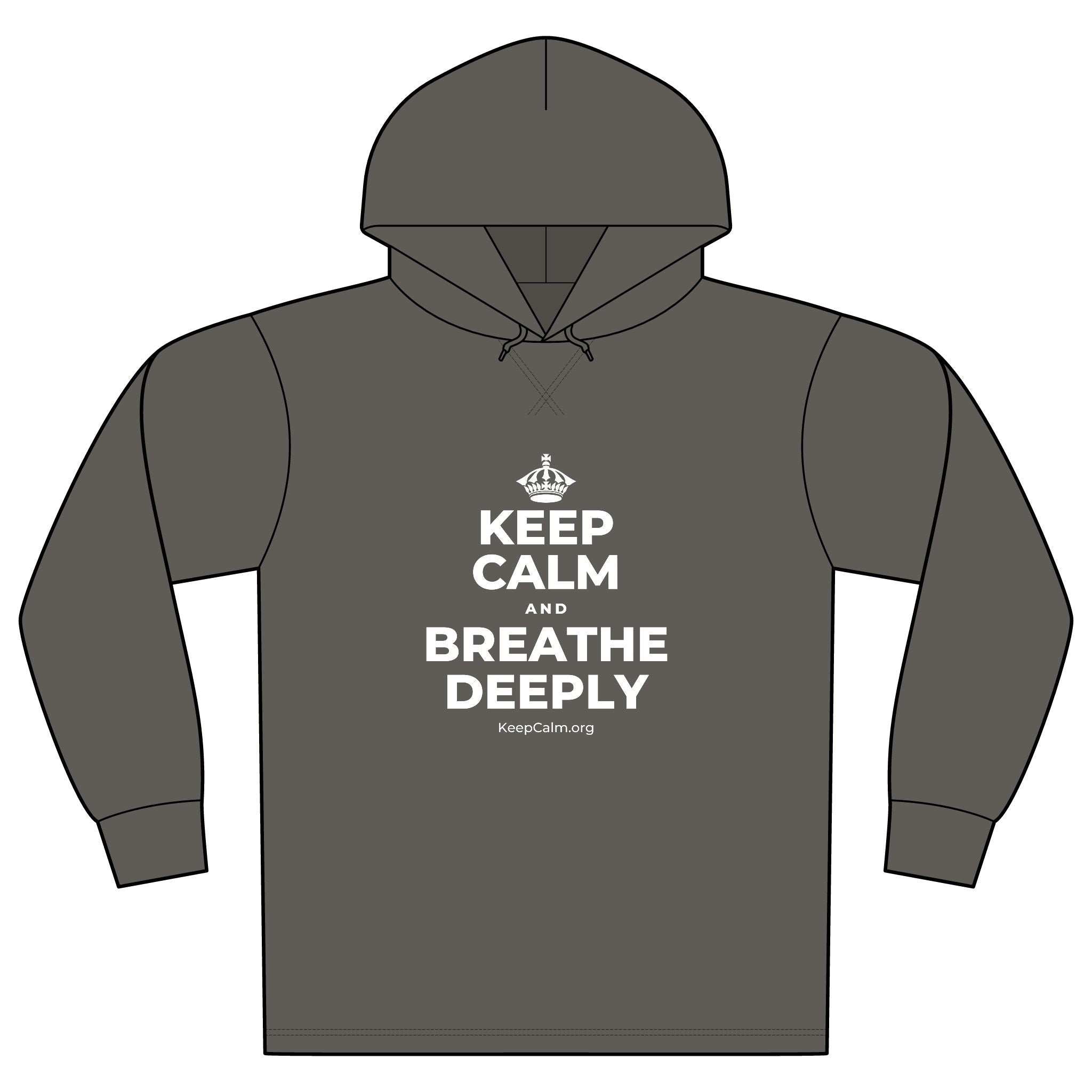 KEEP CALM AND BREATHE DEEPLY Organic Hoodie Tee