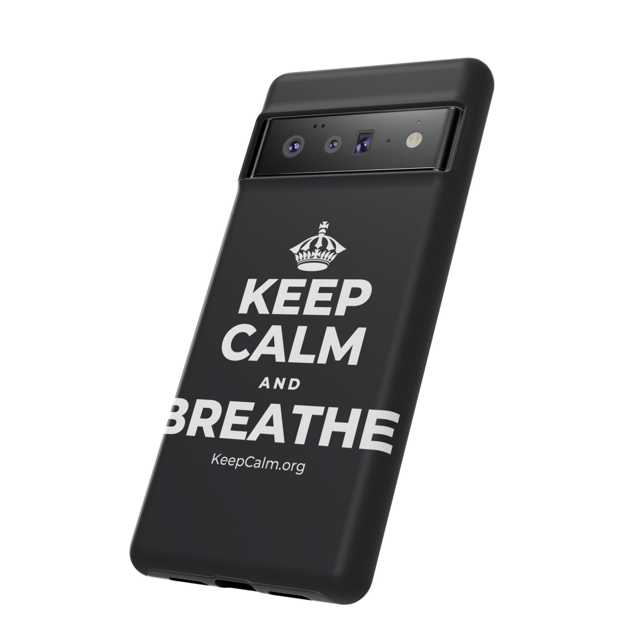 KEEP CALM AND BREATHE Phone Case (Dark)