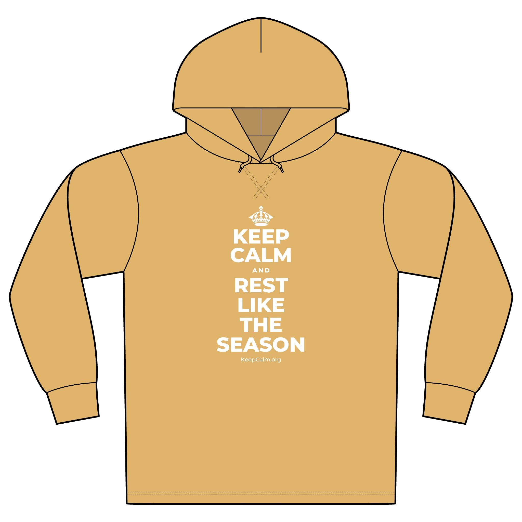 KEEP CALM AND REST LIKE THE SEASON Organic Hoodie Tee
