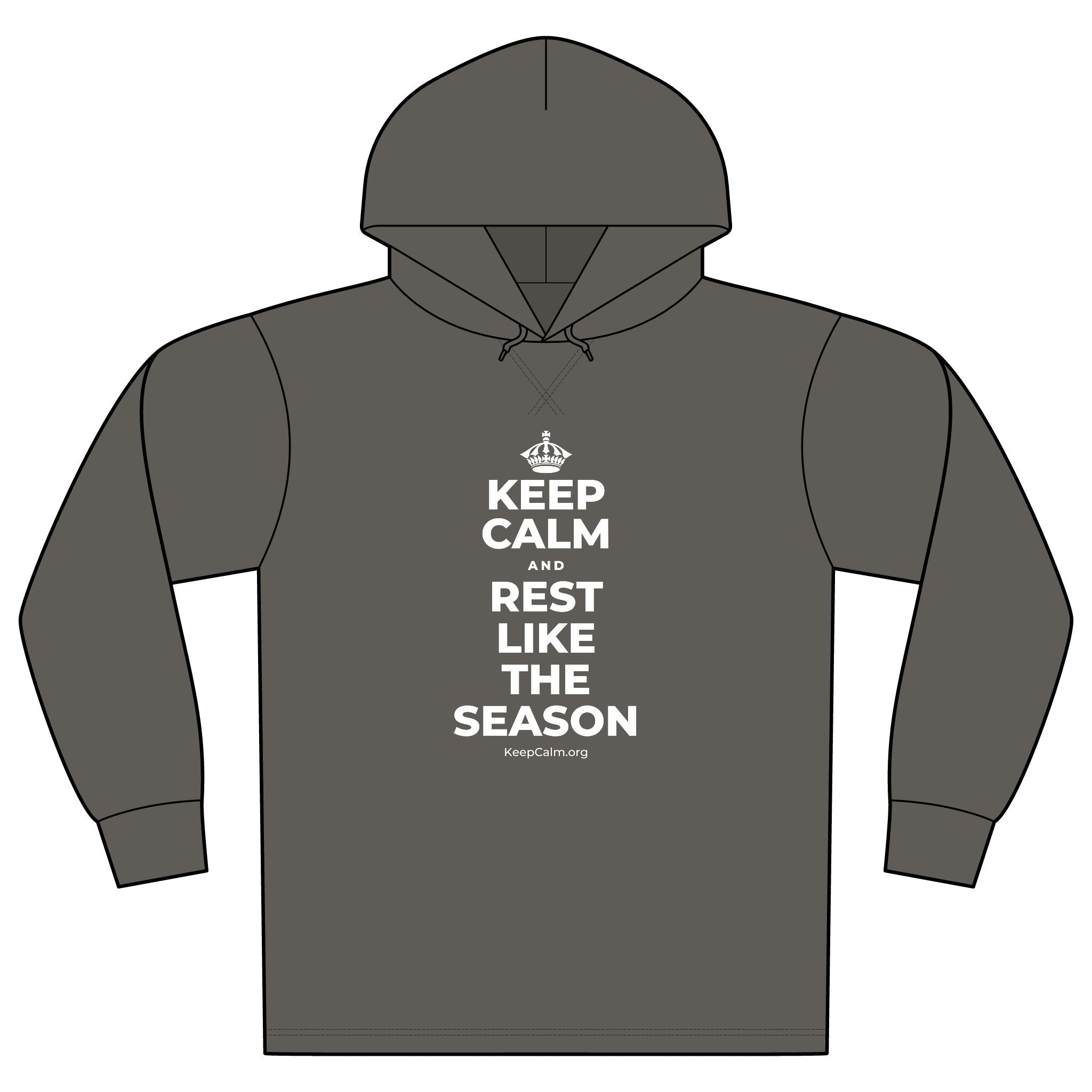 KEEP CALM AND REST LIKE THE SEASON Organic Hoodie Tee