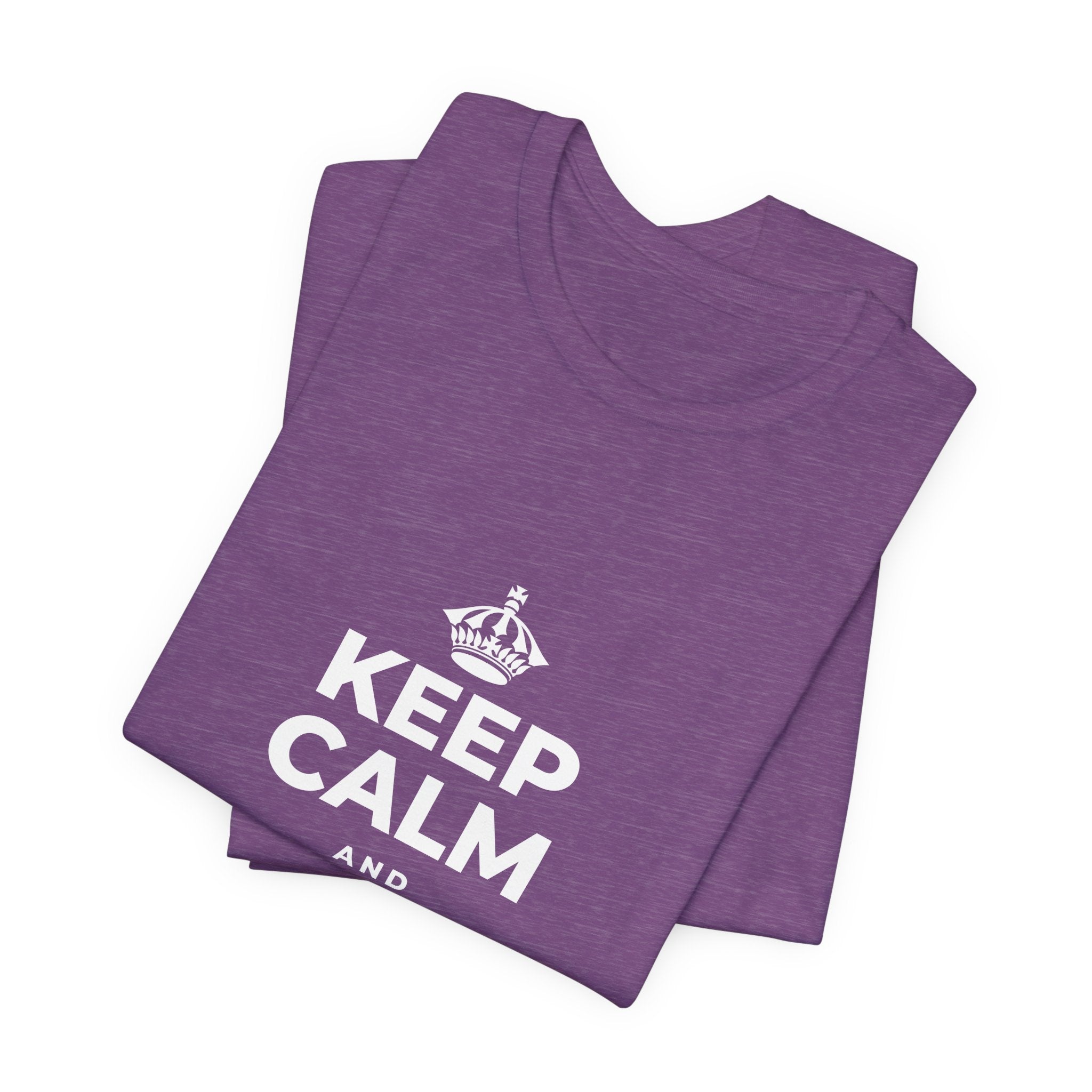 KEEP CALM AND KEEP DREAMING T-Shirt (Baby Blue–Silver)