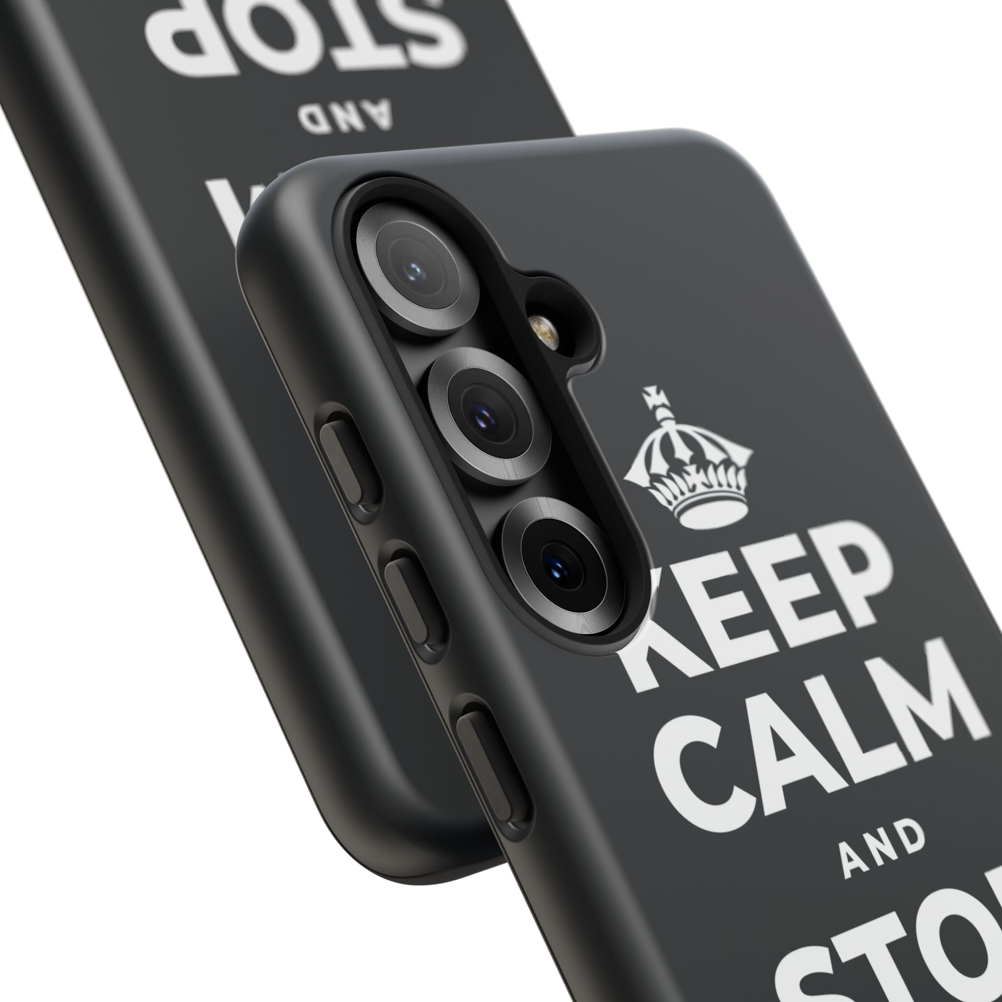 KEEP CALM AND STOP FORCING IT Phone Case (Dark)