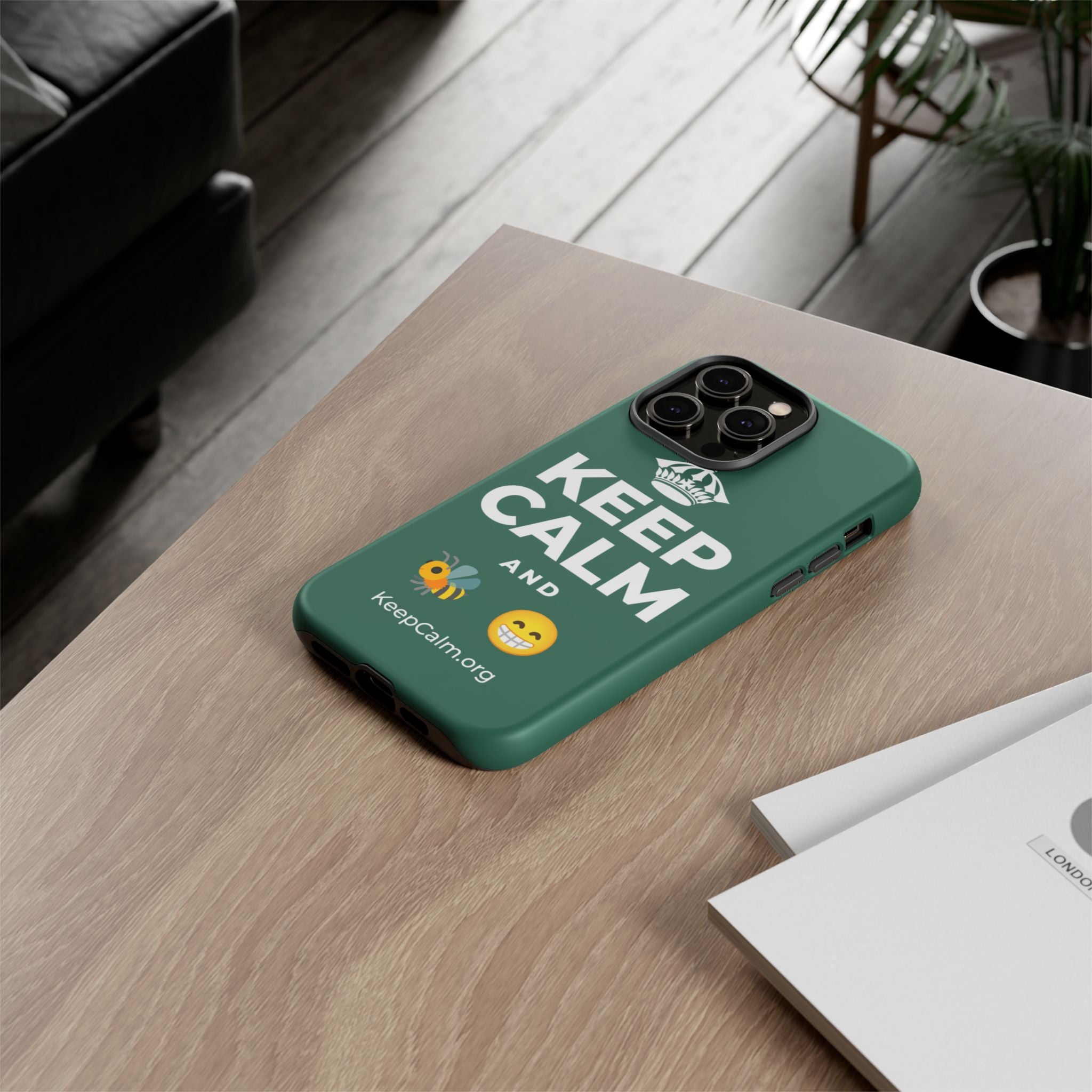 KEEP CALM AND BEE HAPPY Phone Case