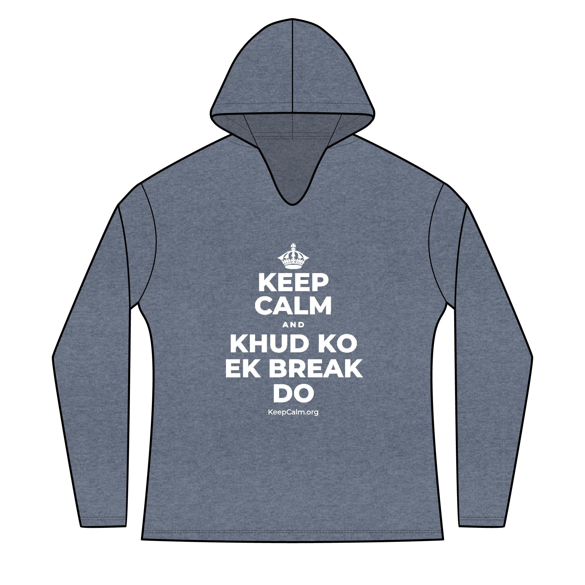 KEEP CALM AND KHUD KO EK BREAK DO Women's Long Sleeve Hoodie