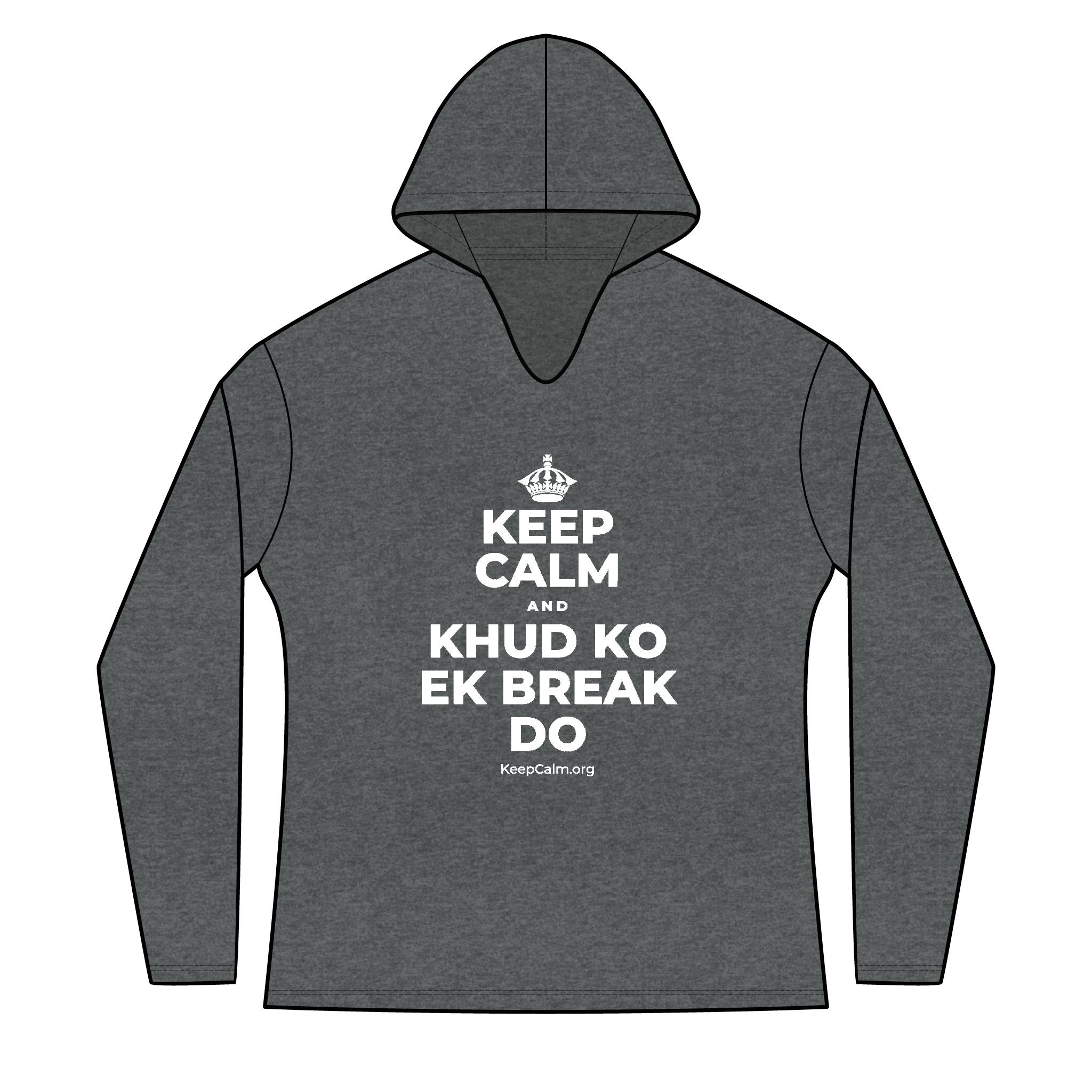 KEEP CALM AND KHUD KO EK BREAK DO Women's Long Sleeve Hoodie