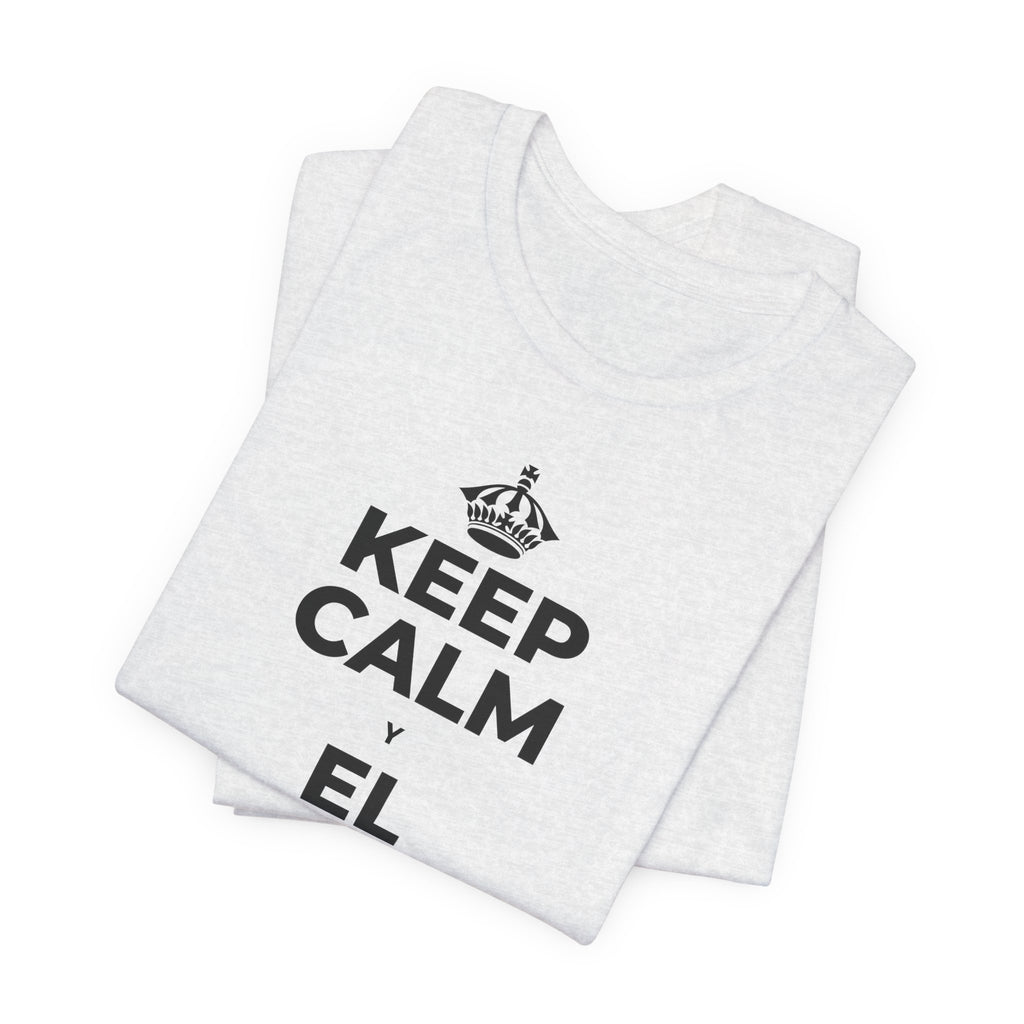 KEEP CALM Y EL AMOR PROPIO CUENTA T-Shirt (Soft Cream–Heather Mauve)